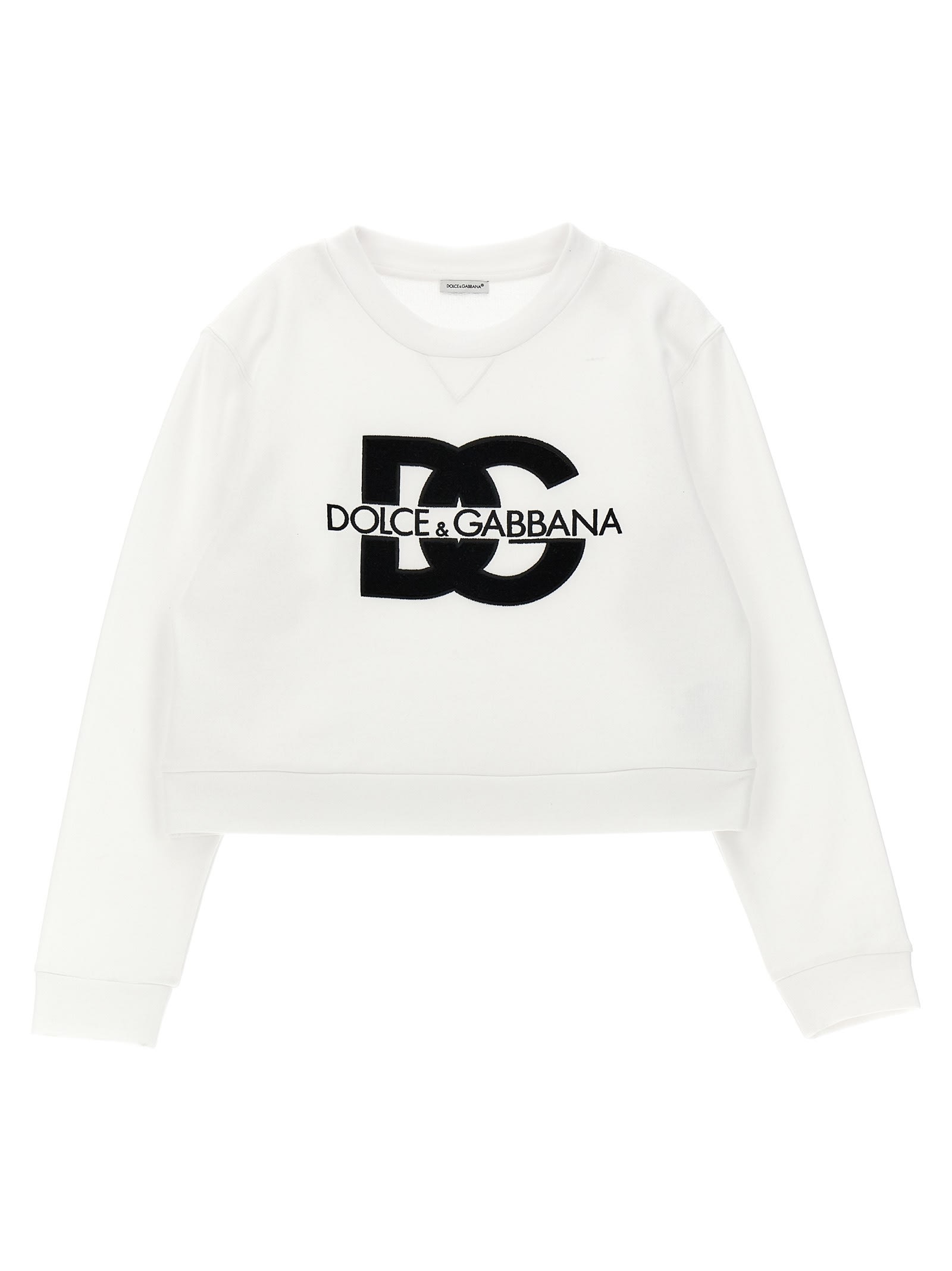 Dolce & Gabbana Kids' Logo Sweatshirt In White