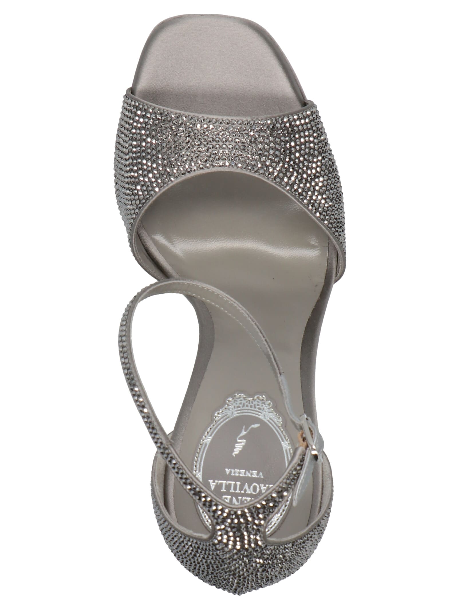 René Caovilla Birken Leather Sandals In Silver | ModeSens