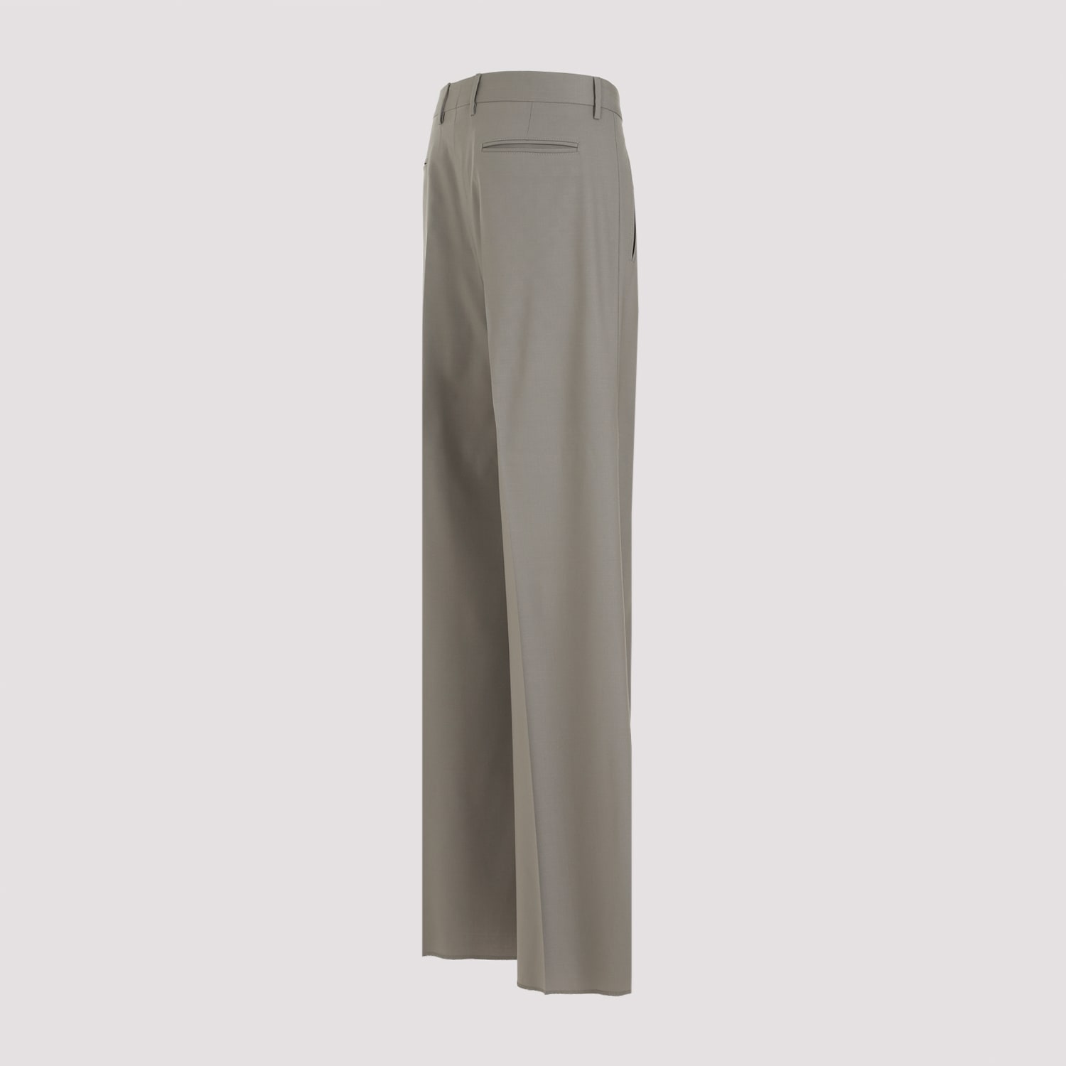 Shop Etro Double Pleat Trousers In Grigio Fango