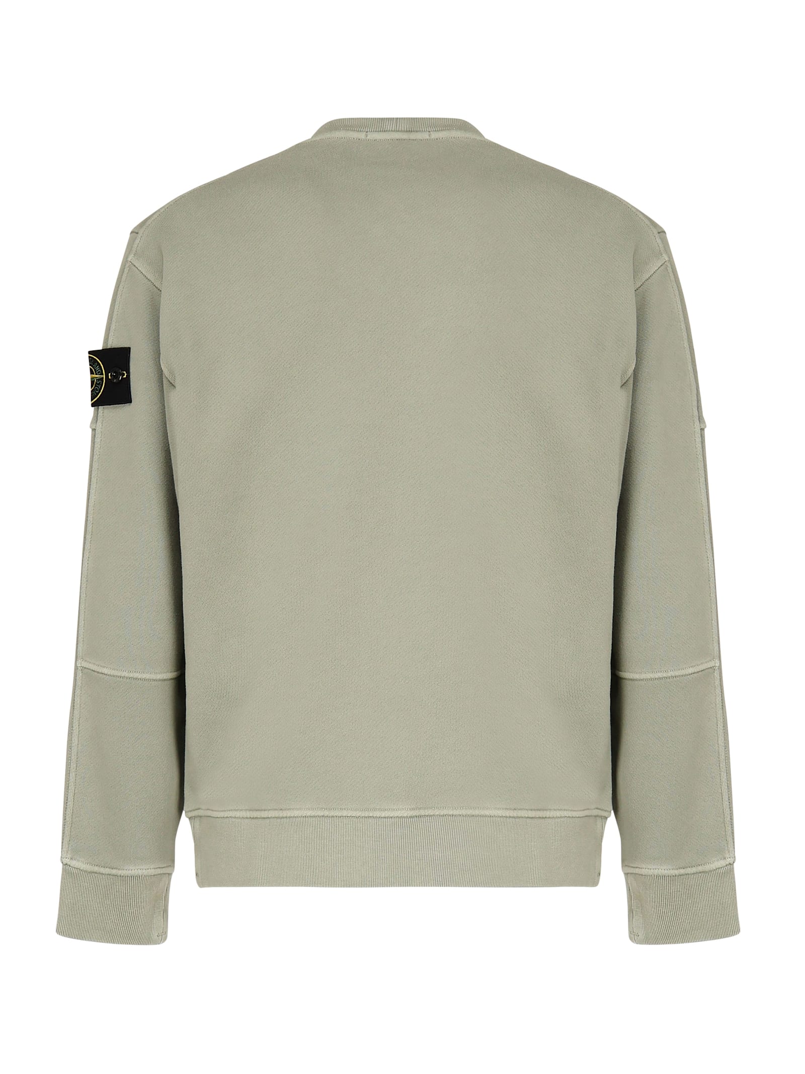 Stone Island Sweatshirt With Logo Patch In Green