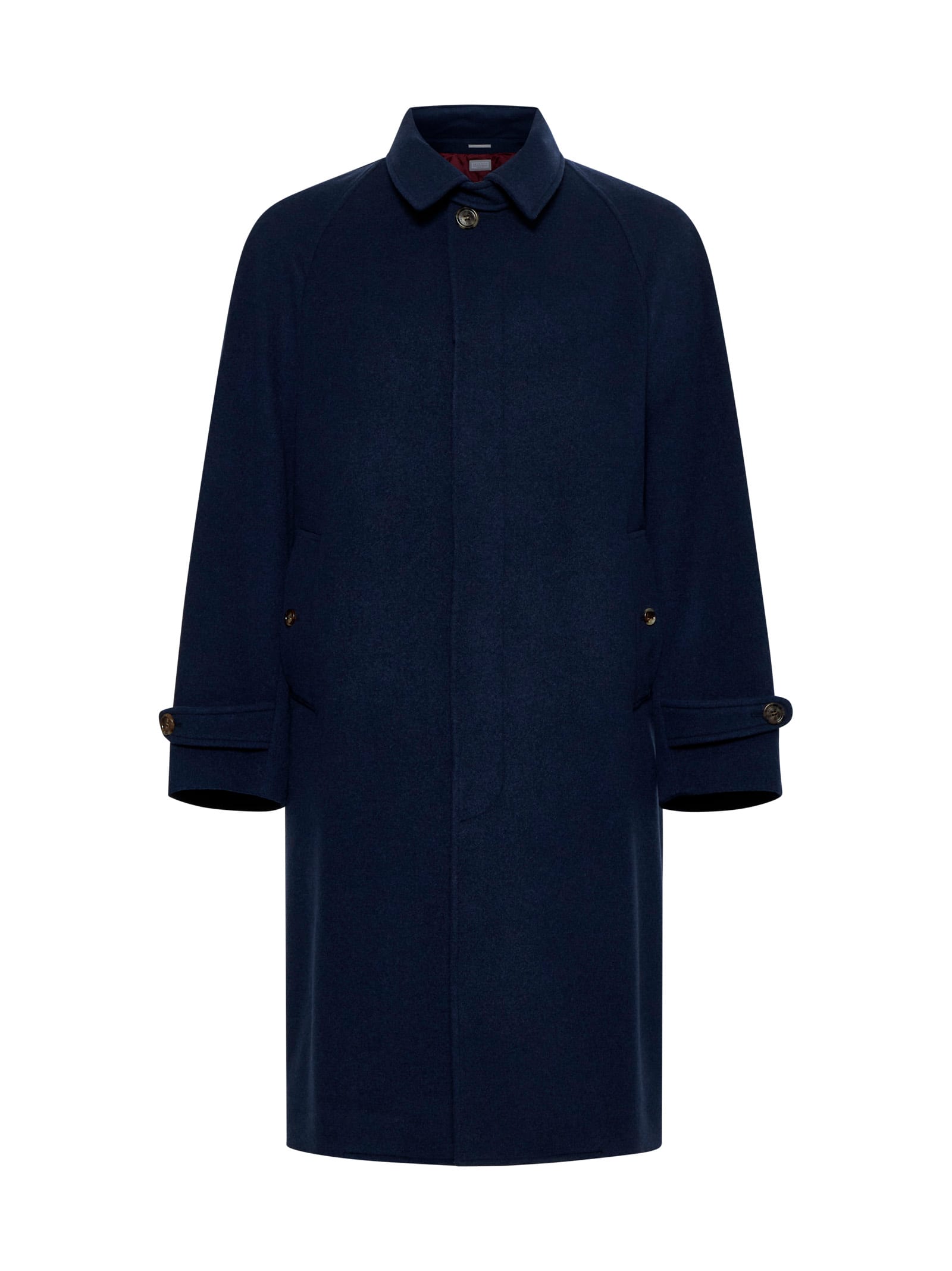 Shop Brunello Cucinelli Coat In Blue