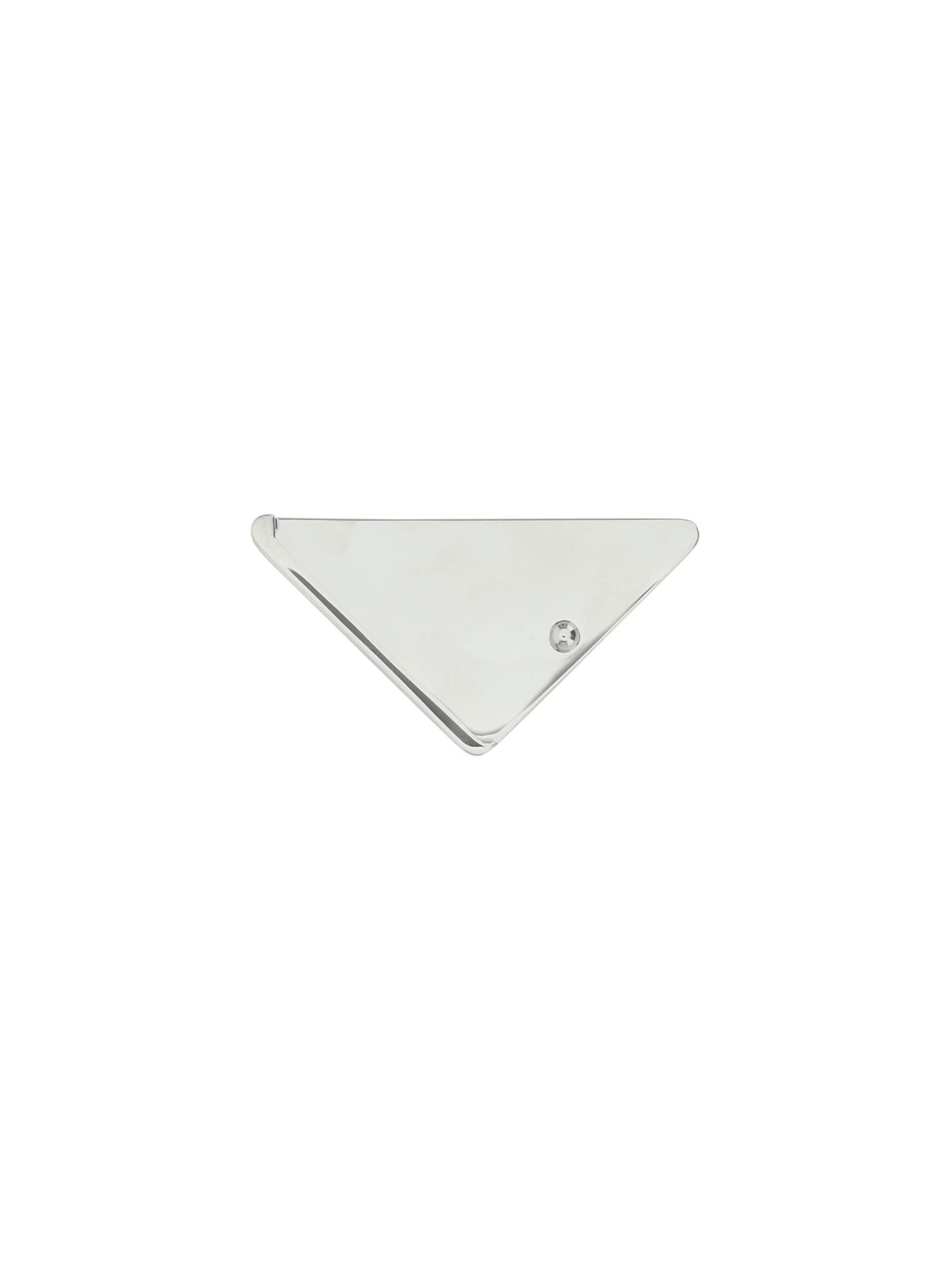 Prada Enameled Metal Belt Buckle In Nero