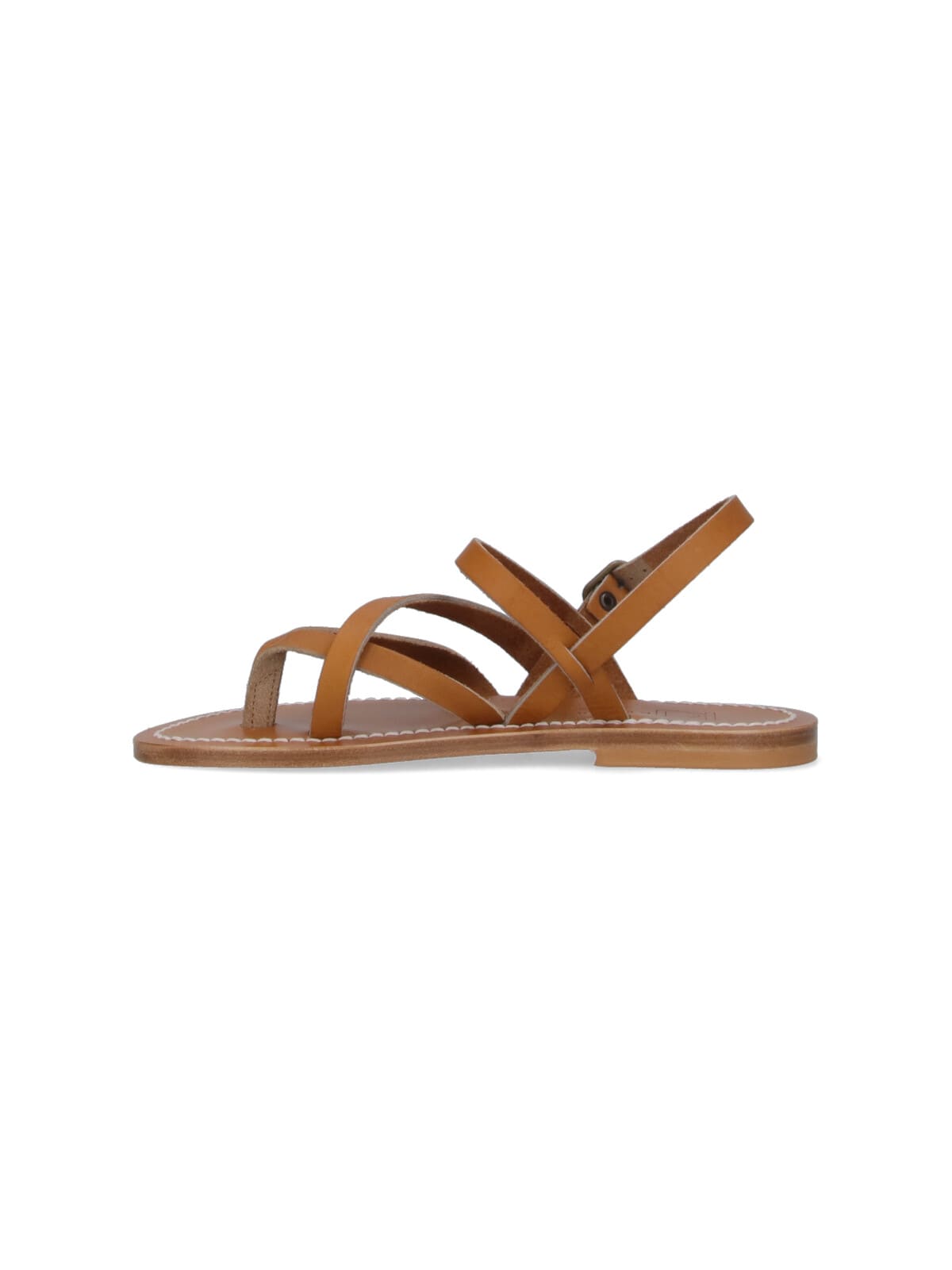 Kjacques Nemesis Strappy Flat Sandals In Brown