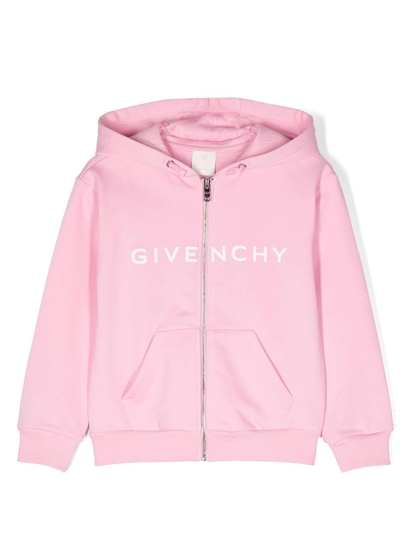 GIVENCHY PINK COTTON HOODIE