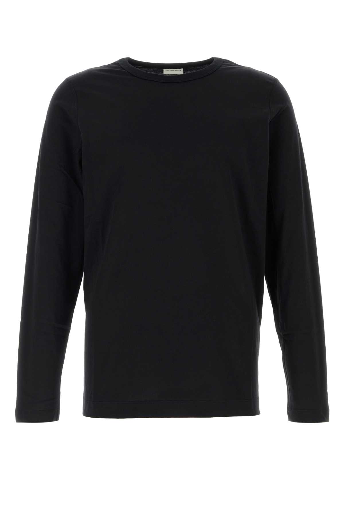 Black Cotton Hubbot T-shirt