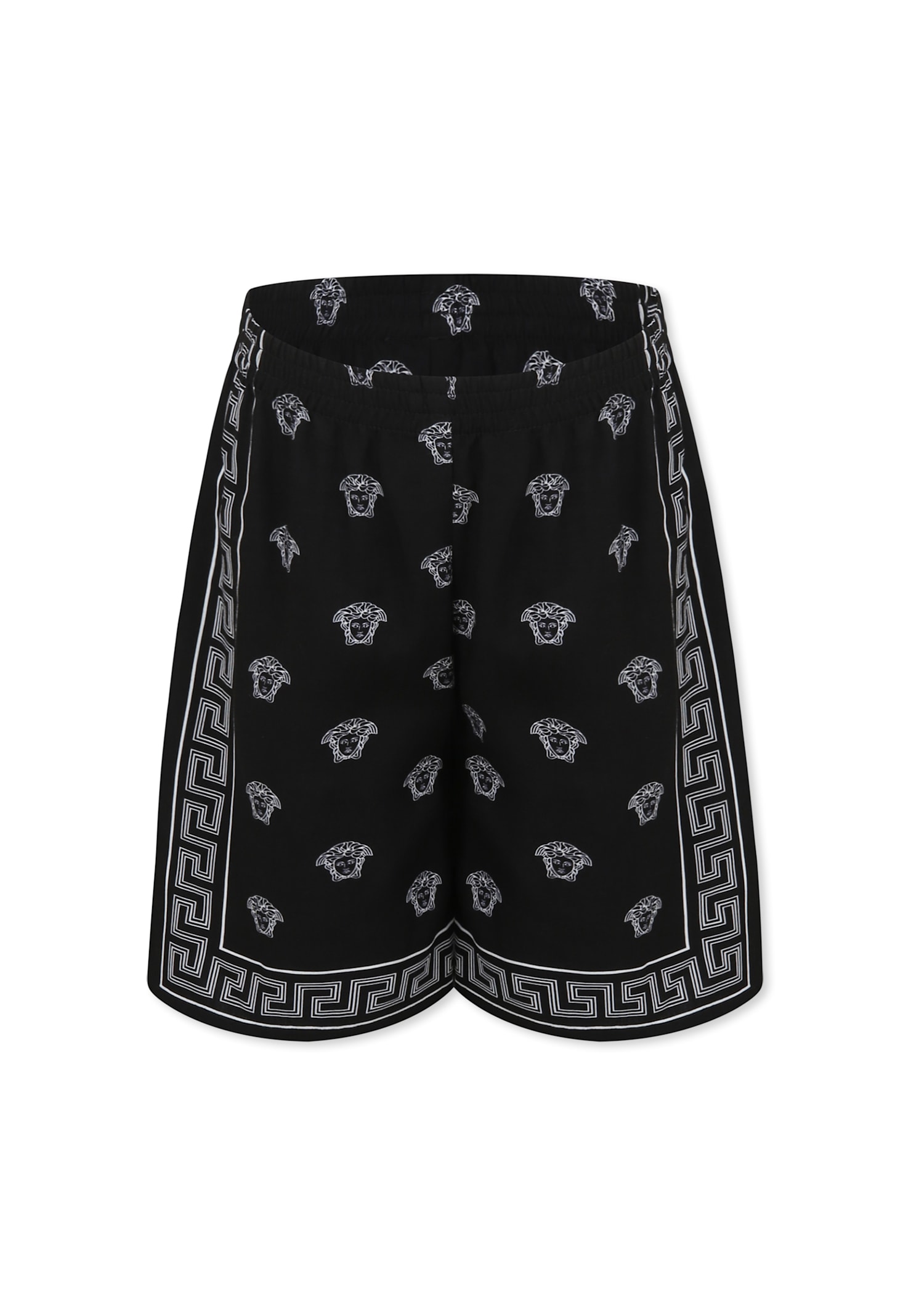 Versace Medusa Bandana Shorts In Black