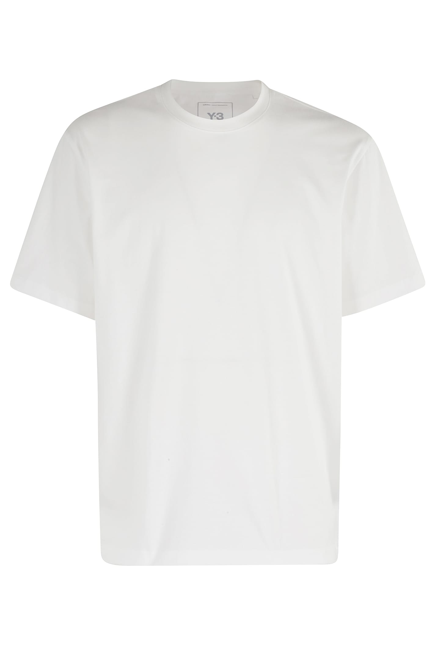 Y-3 Crew Neck Graphic Print T-shirt With Relaxed Fit In White