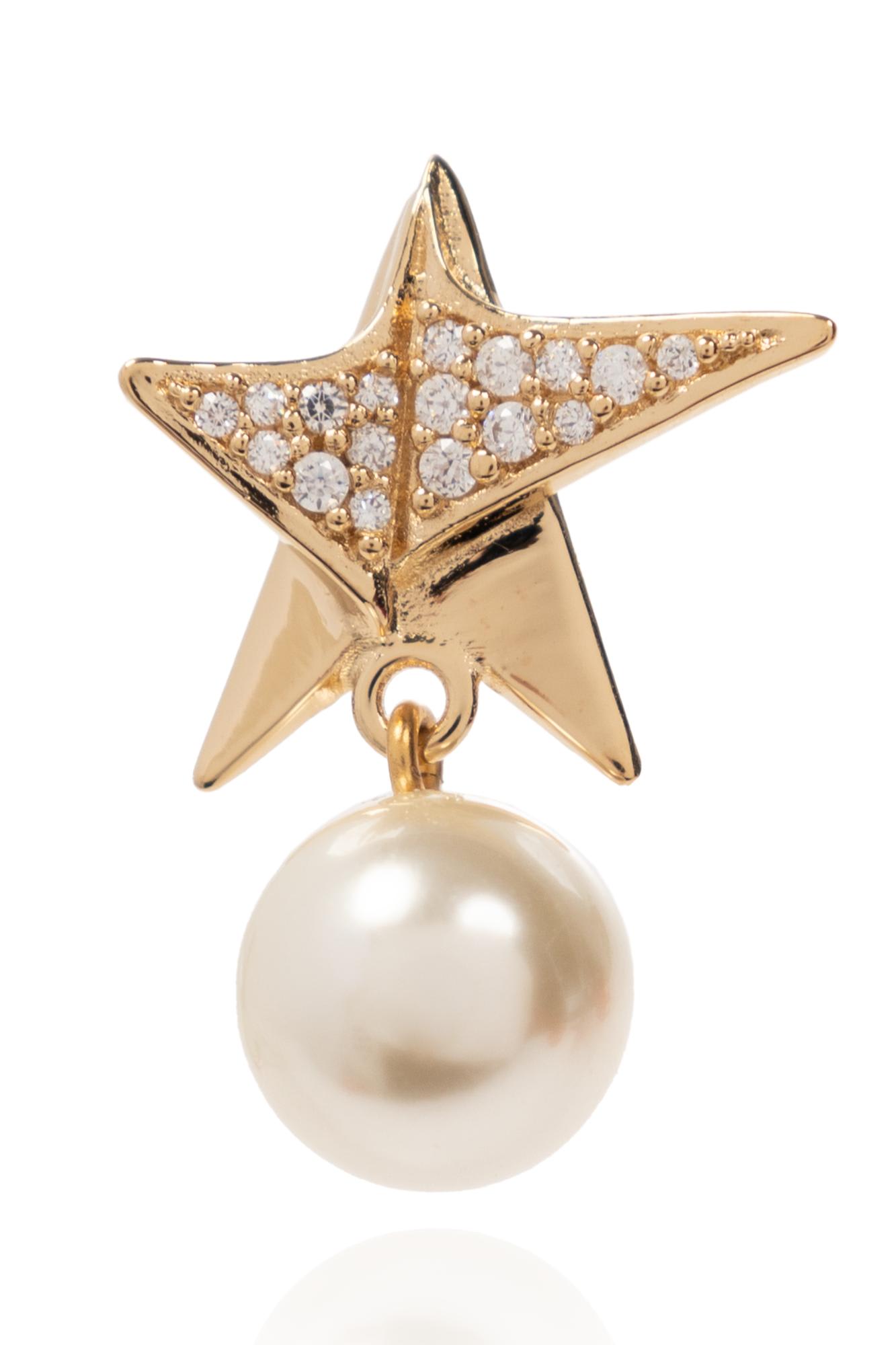 Salvatore Ferragamo Star Dangle Pearl Post Earrings