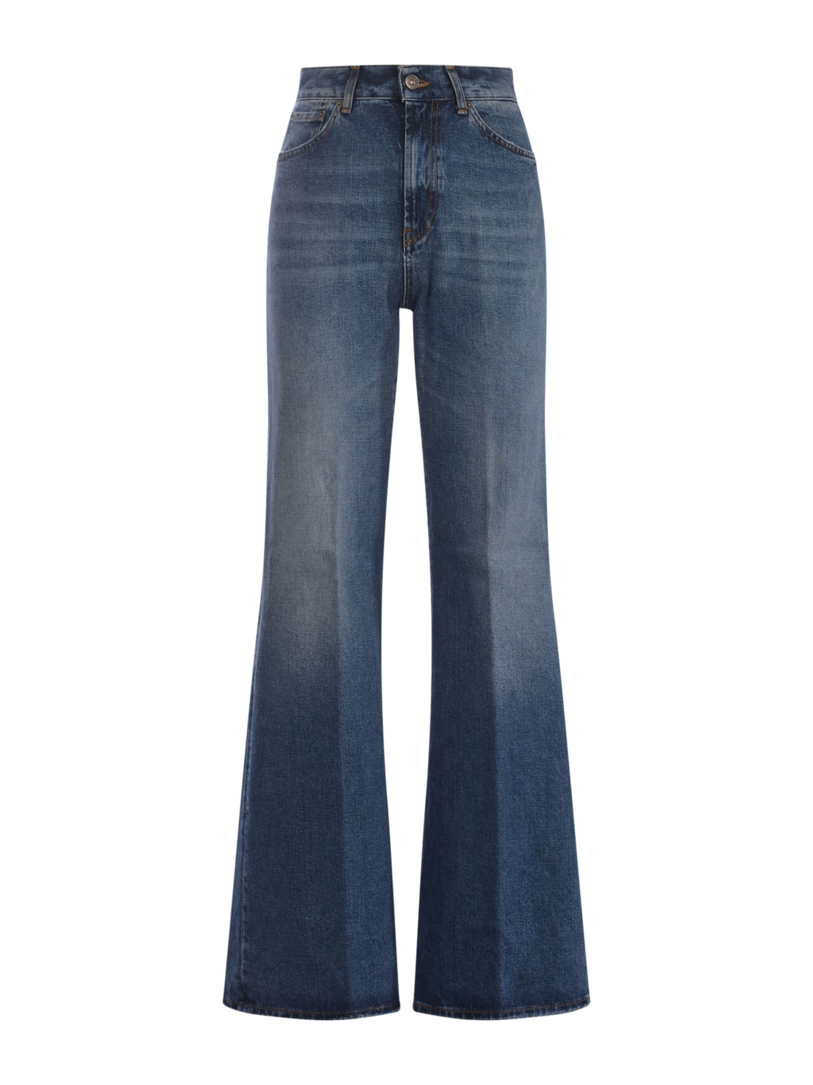 Shop Dondup Jeans  Amber In Denim In Denim Chiaro