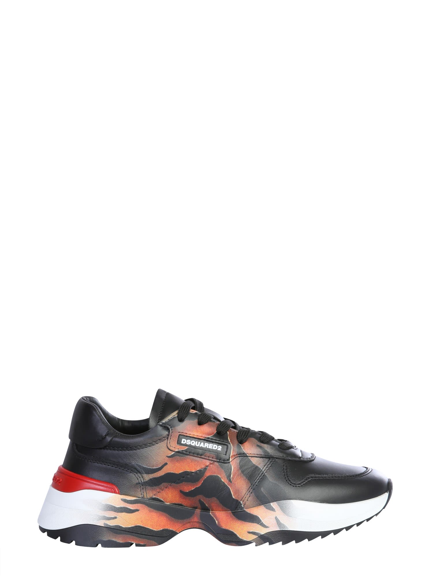 DSQUARED2 TIGER PRINT SNEAKERS,11280628