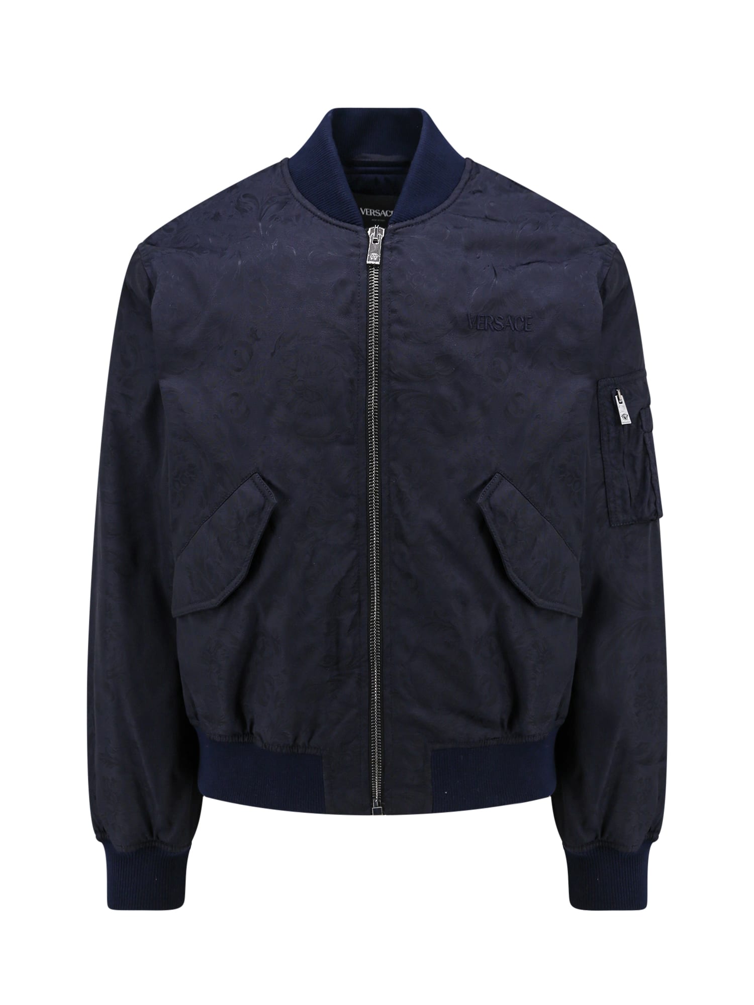 Shop Versace Jacket In Blue