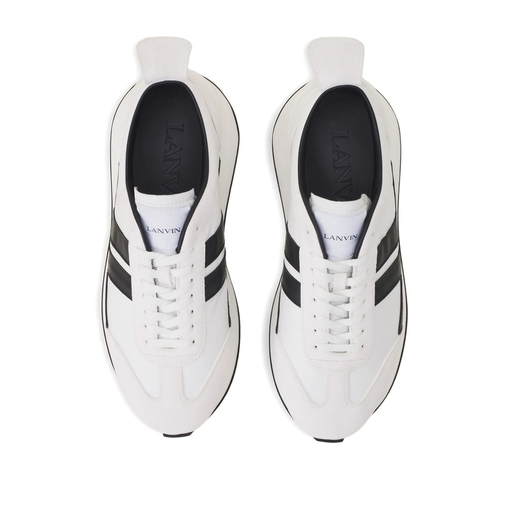 Lanvin Bumpr Color-blocked Sneakers In White