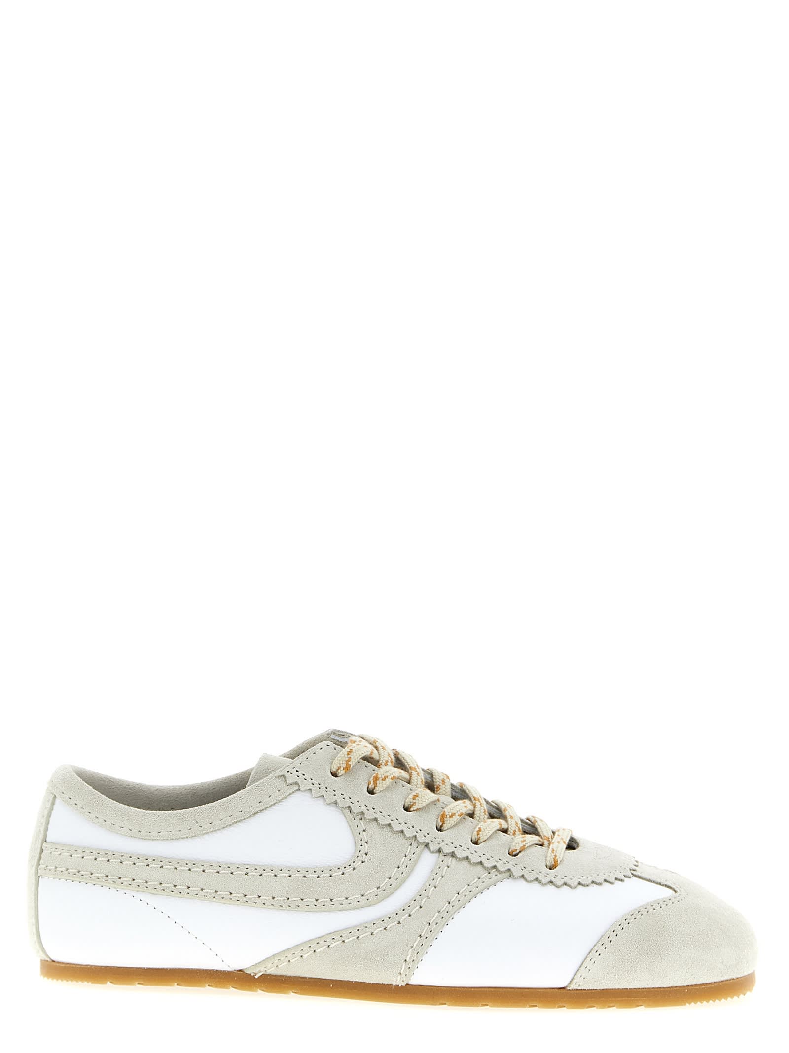 Dries Van Noten Leather Sneaker In White
