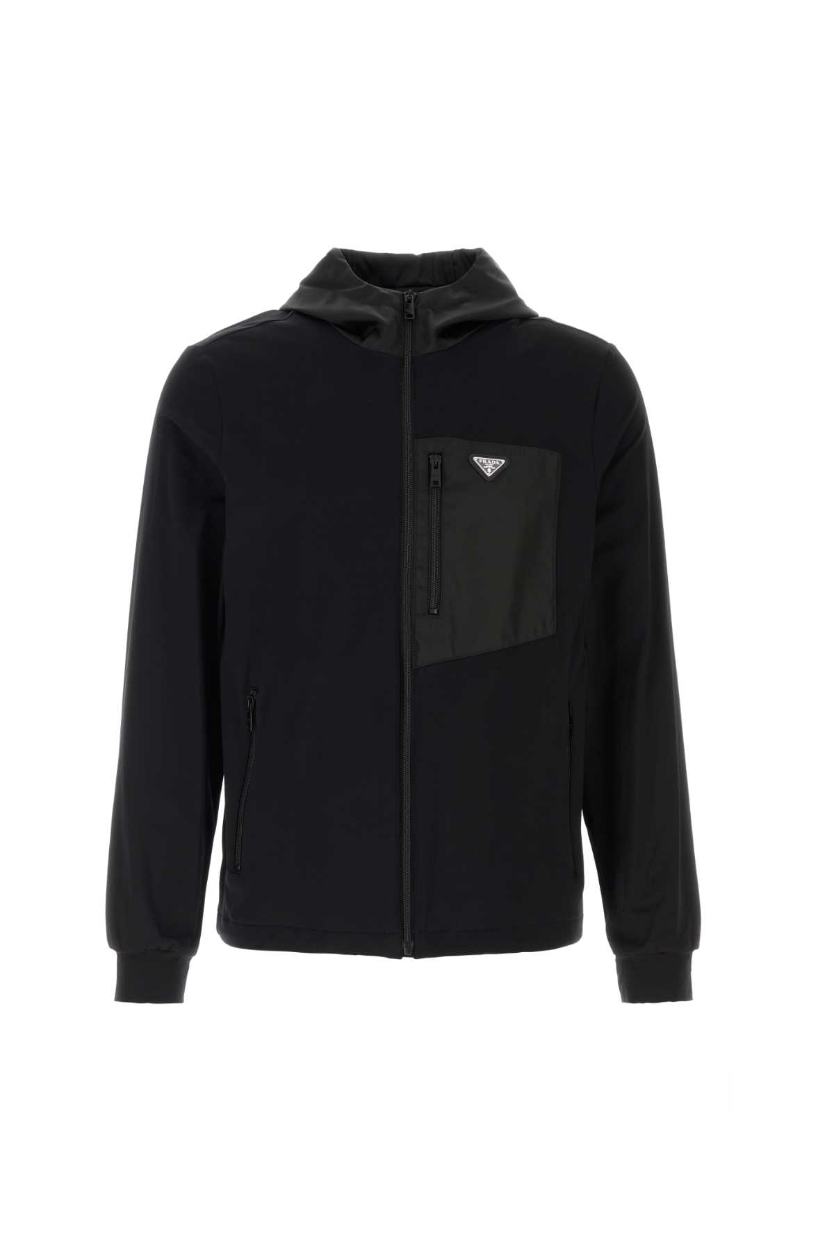 Prada Black Stretch Cotton Sweatshirt