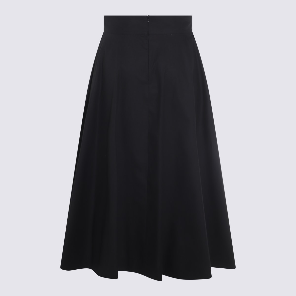 Shop Malo Black Cotton Skirt