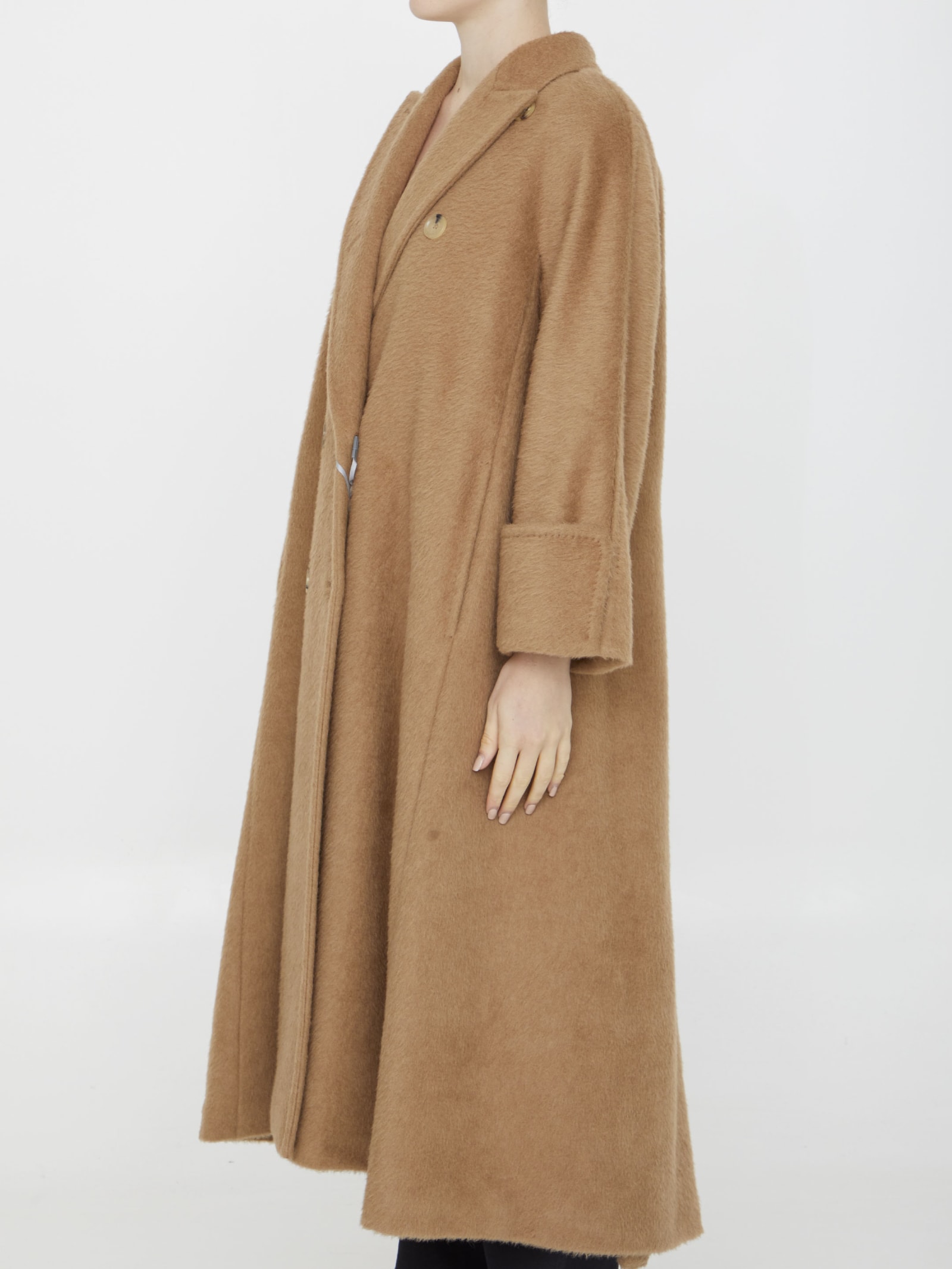 Shop Max Mara Caronte Coat In Brown