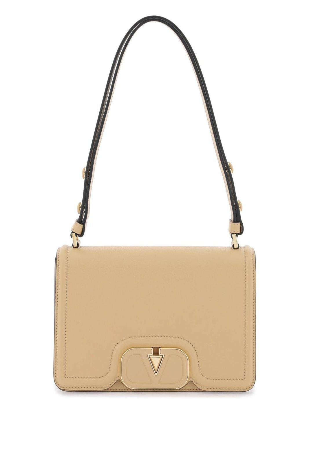 Shop Valentino Vlogo Signature Foldover Top Shoulder Bag