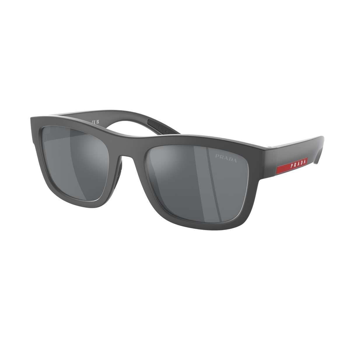 Prada Linea Rossa Ps 01zs Ufk5l0 Gomma Grigia Sunglasses In Gray