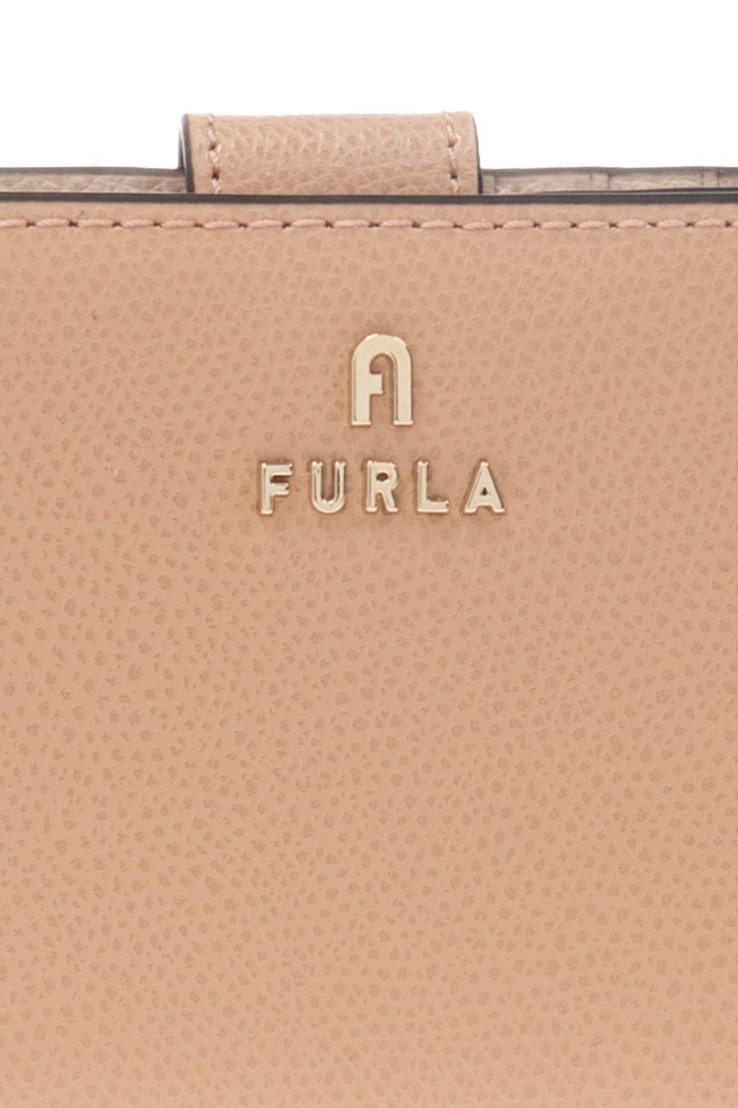 Shop Furla Logo-plaque Zipped Wallet In Ballerina