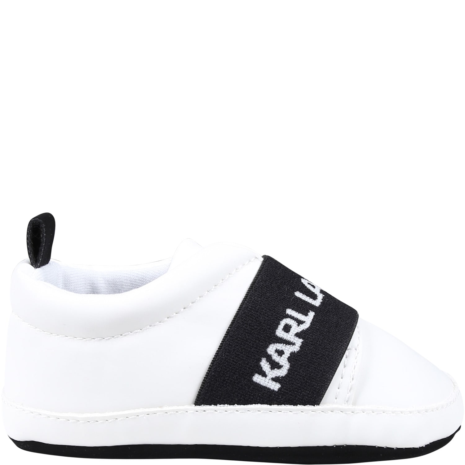 Karl Lagerfeld Kids' White Sneakers For Babies With Logo