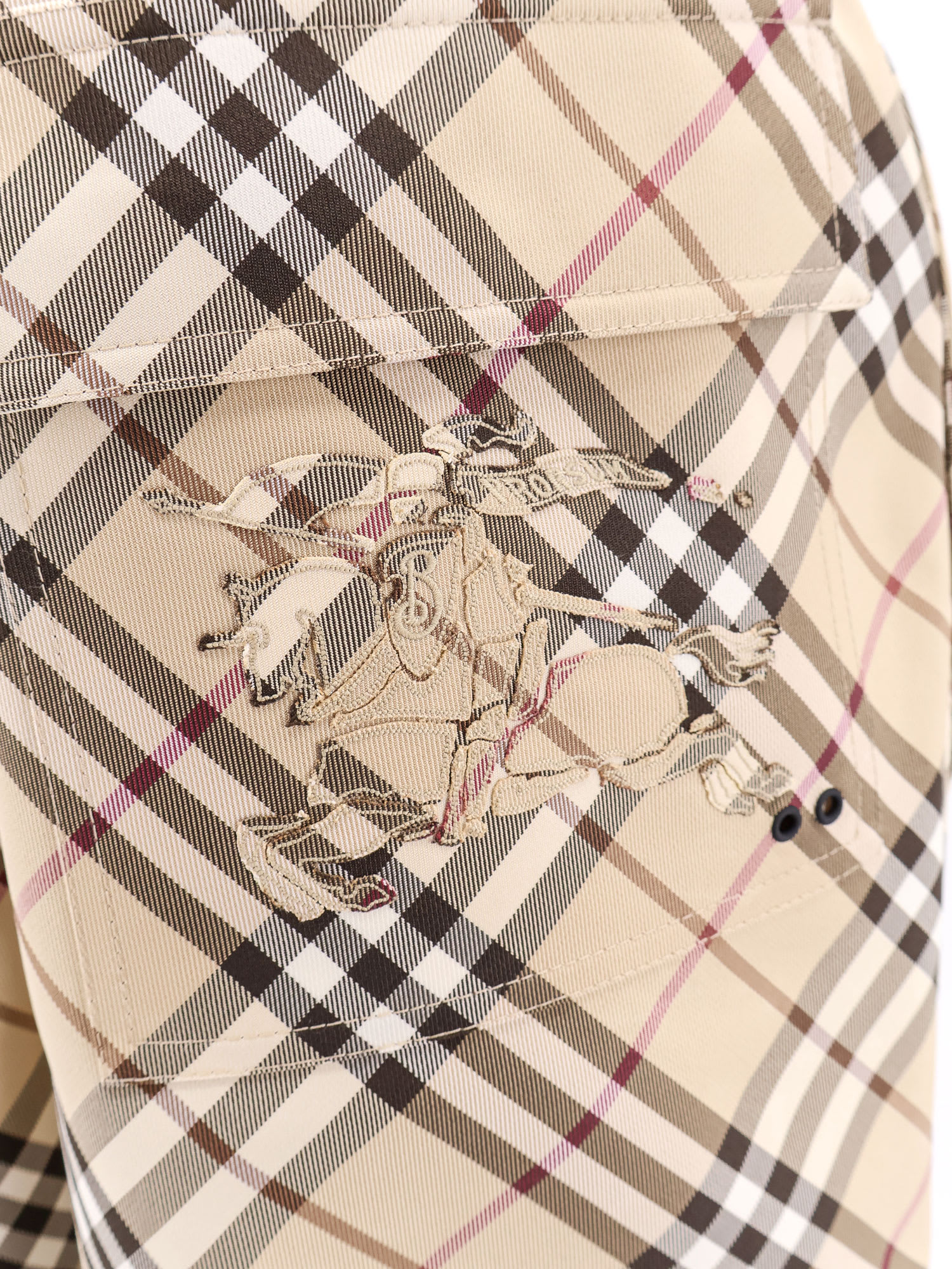Burberry Vintage Check-pattern Shorts In Beige