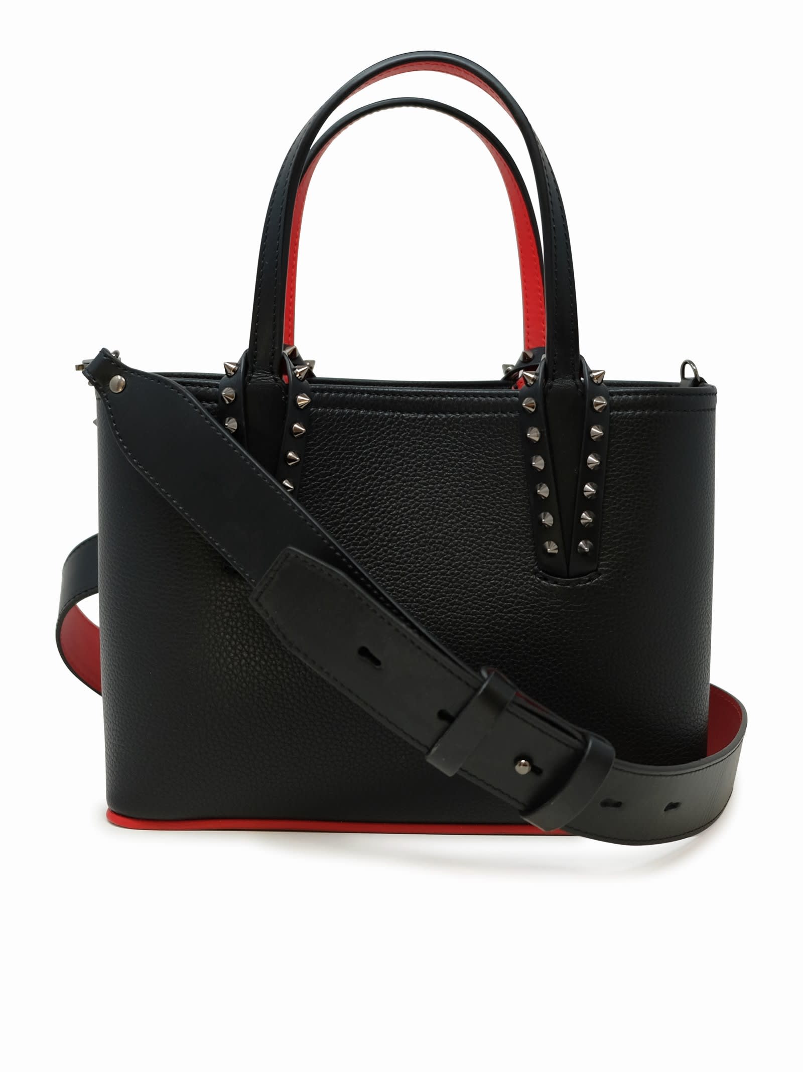 Shop Christian Louboutin Black Leather Cabata Small Bag