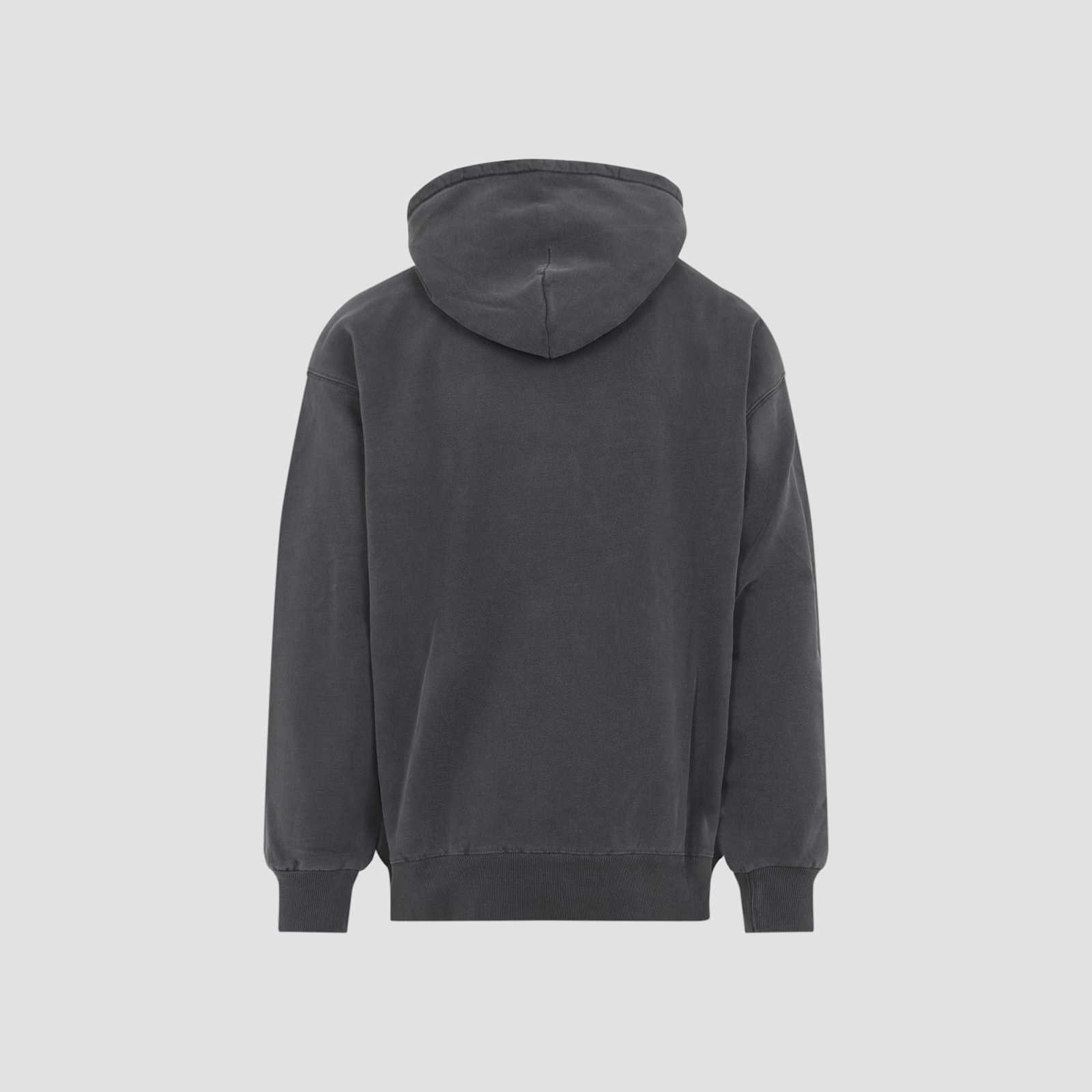 Carhartt Hooded Cotton Vista Sweater With Tonal Details And Logo Patch In Gray