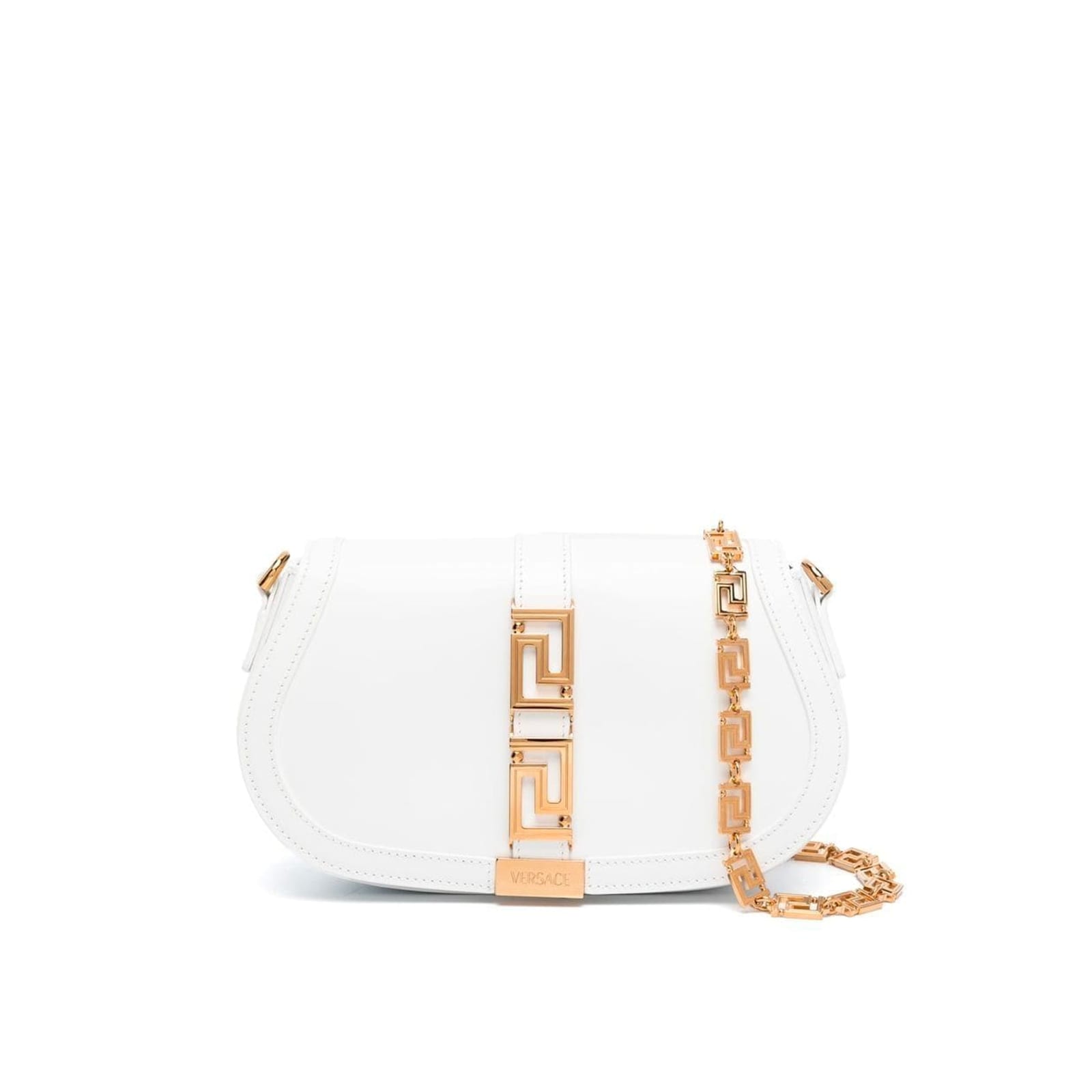 Versace Greca Goddess Shoulder Bag In White