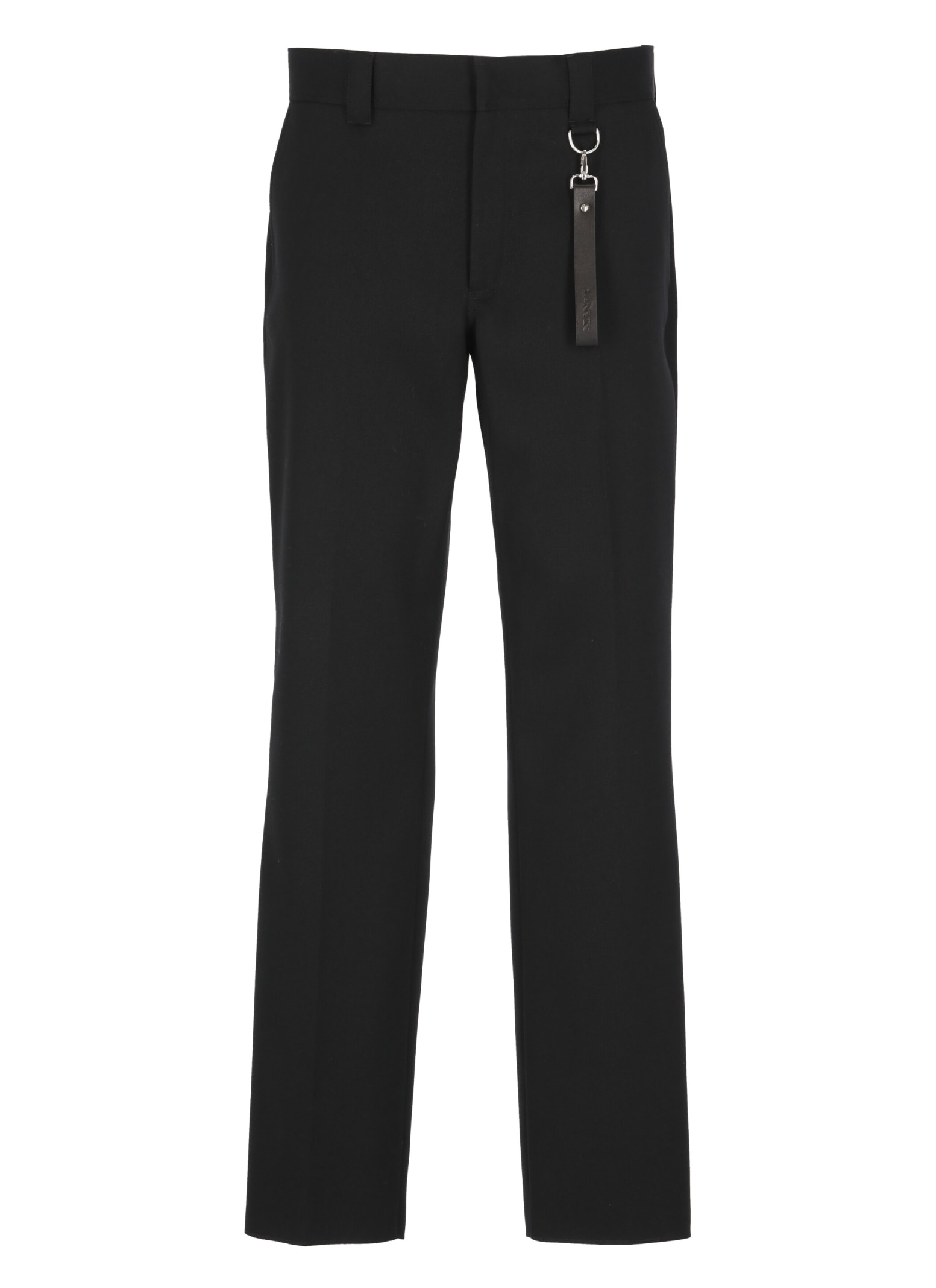 Shop Lanvin Wool Pants In Black