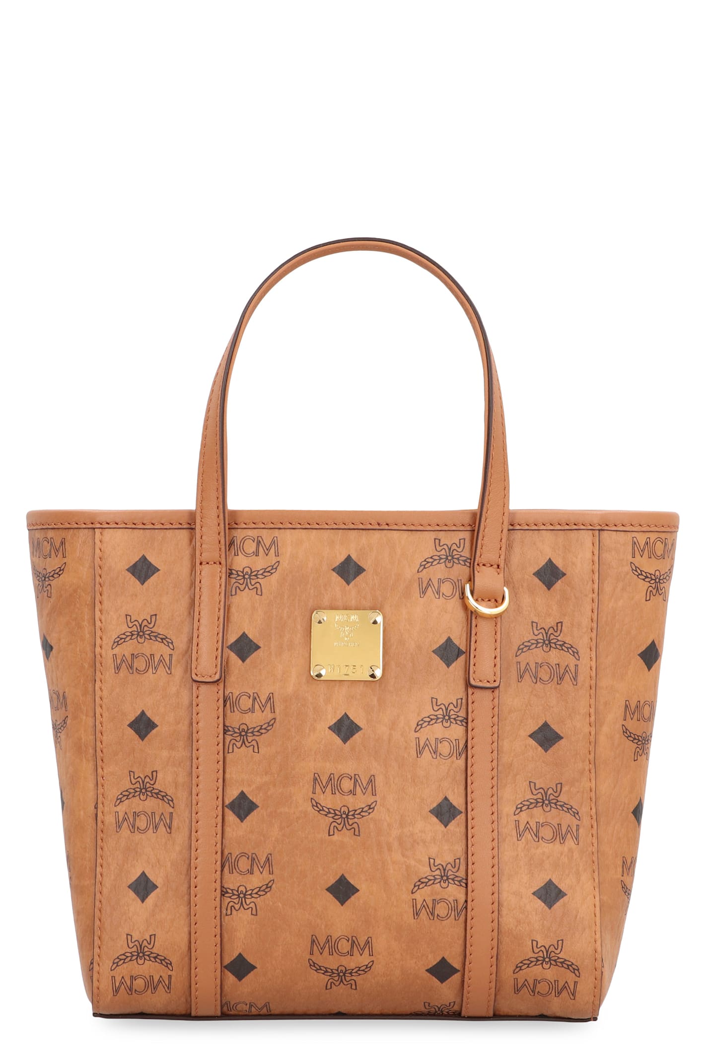 Mcm Toni Visetos Mini Tote In Brown