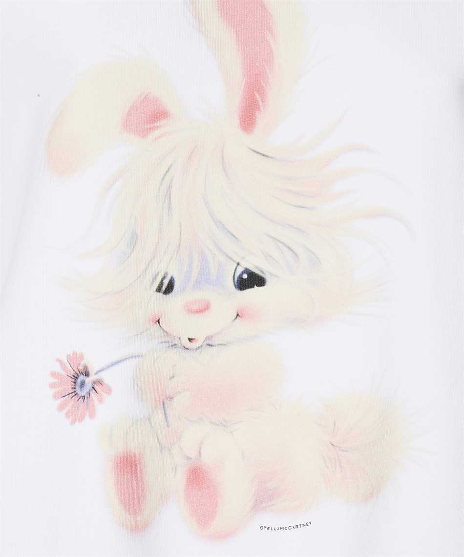 Stella Mccartney Rabbit-print Ribbed Hoodie In White