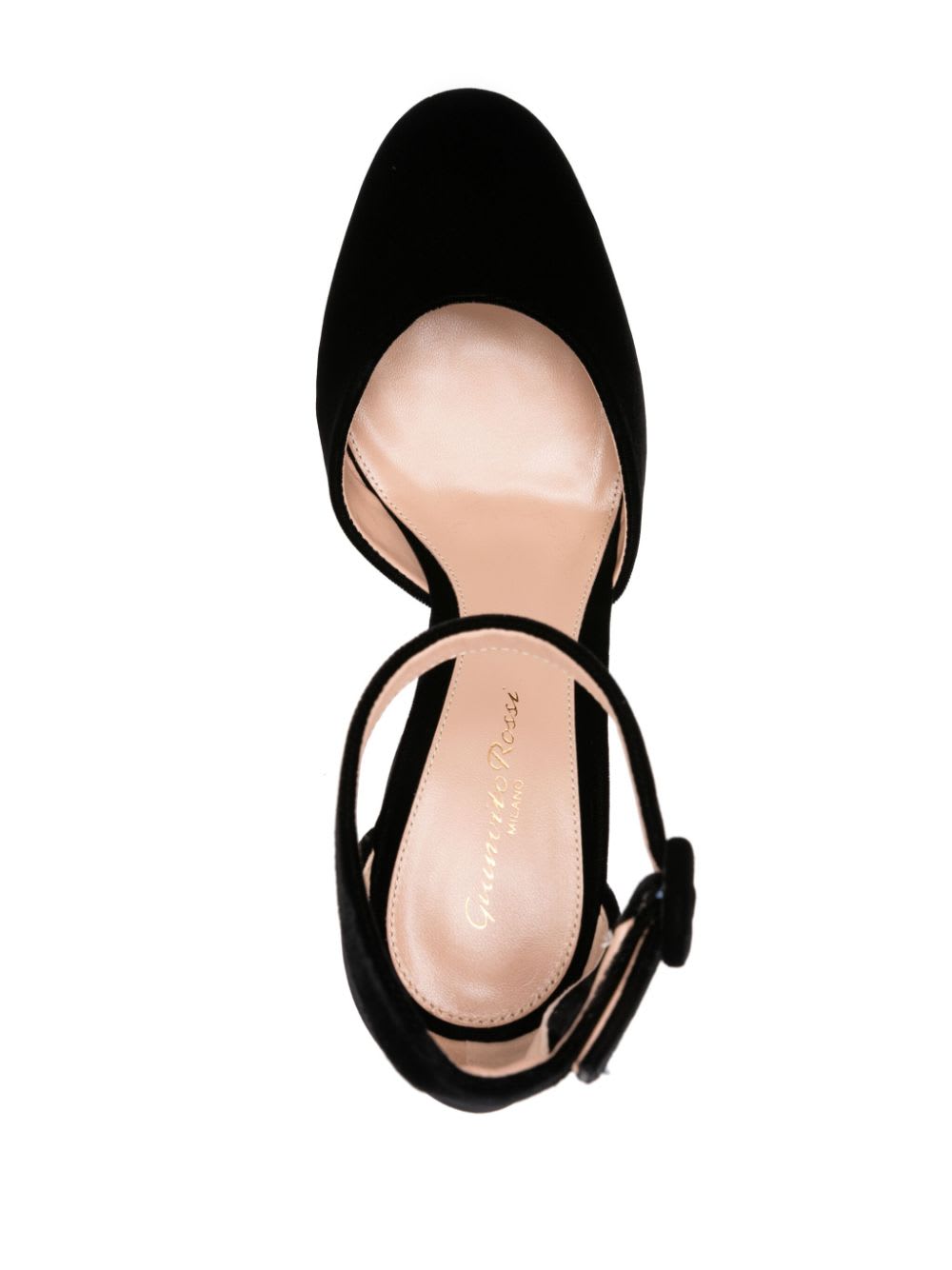 Shop Gianvito Rossi Holly D`orsay Velvet Shoes In Black