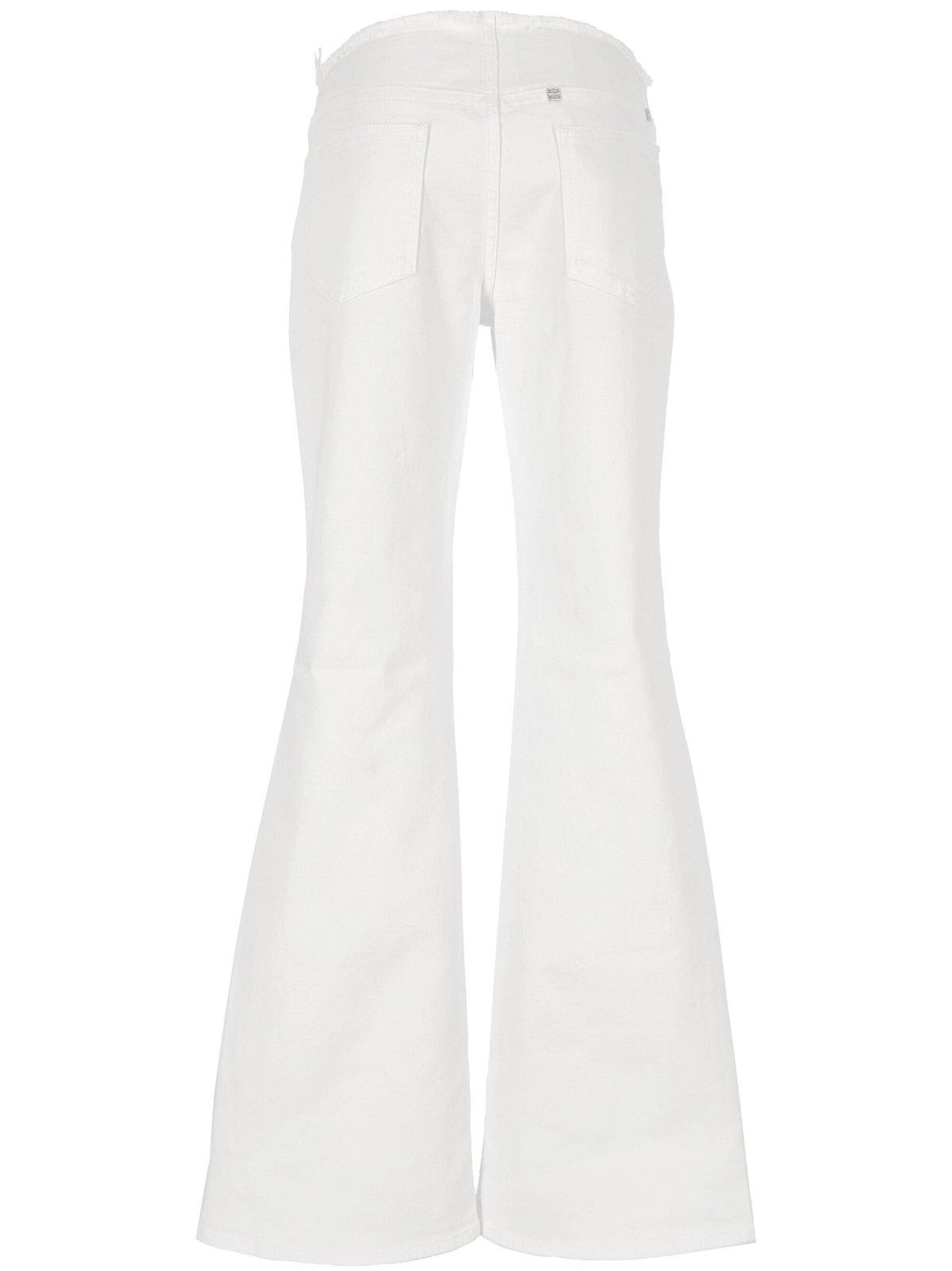 Shop Givenchy Low-rise Flared Jeans In White