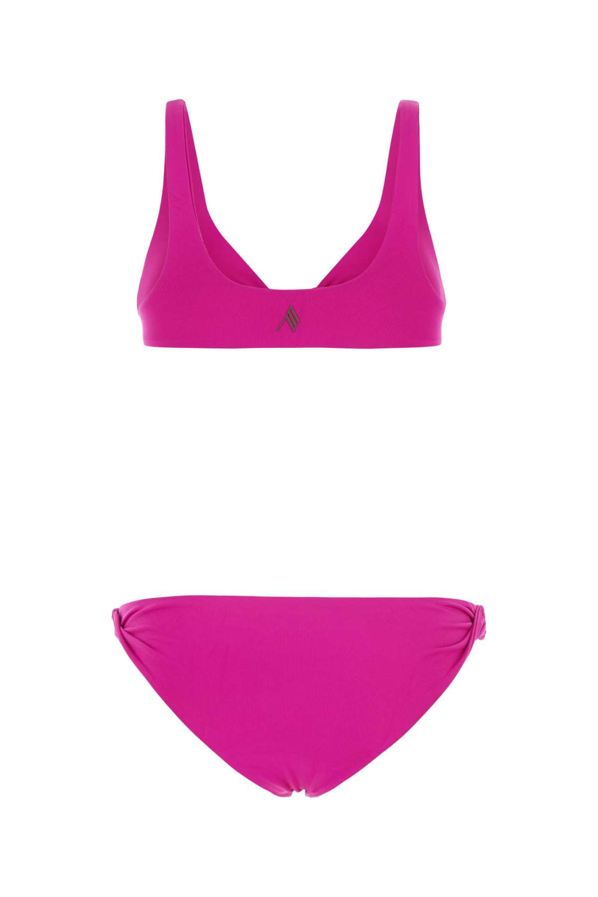 Shop Attico Fuchsia Stretch Nylon Bikini