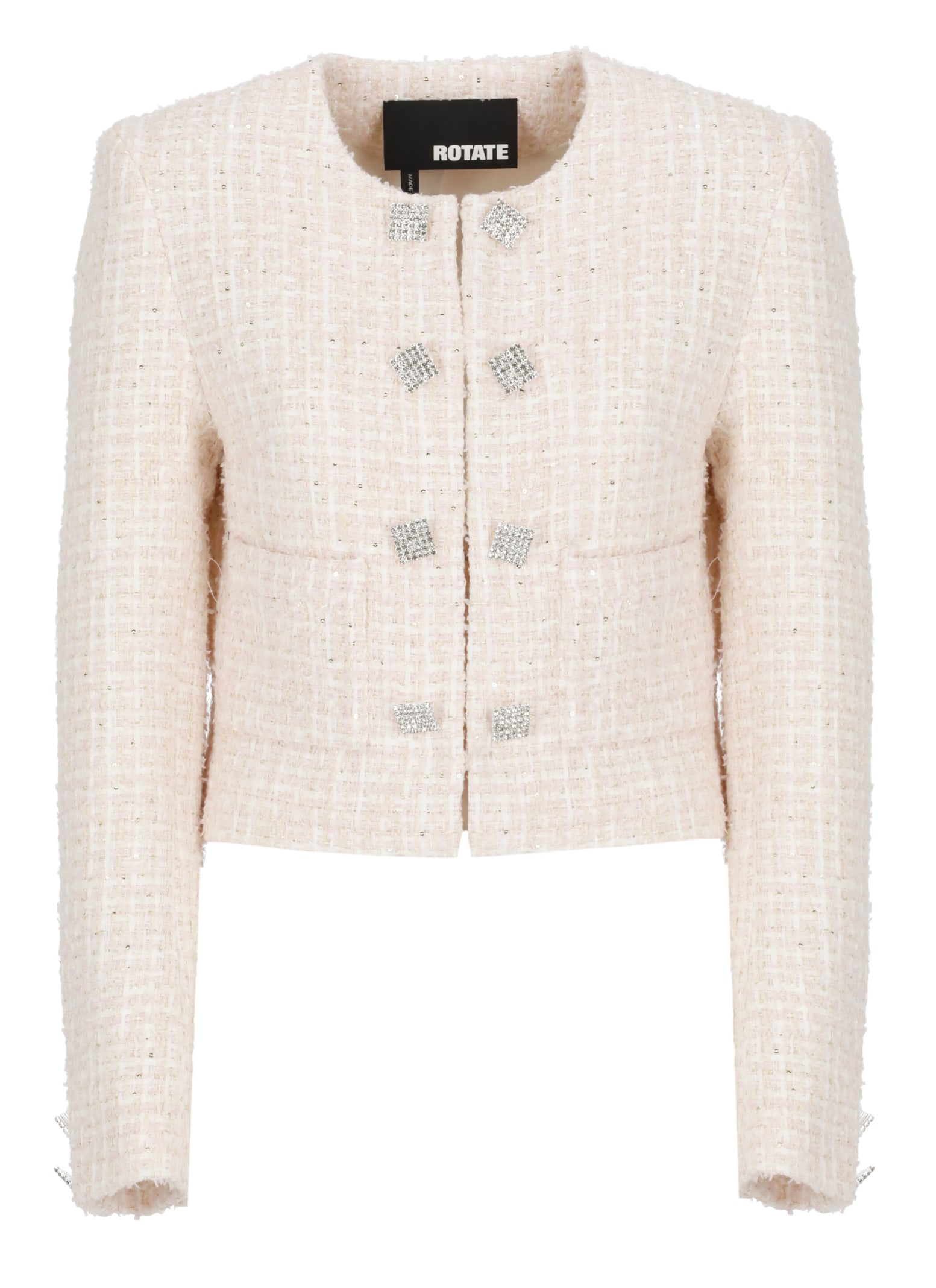 Shop Rotate Birger Christensen Boucle Blazer In Pink