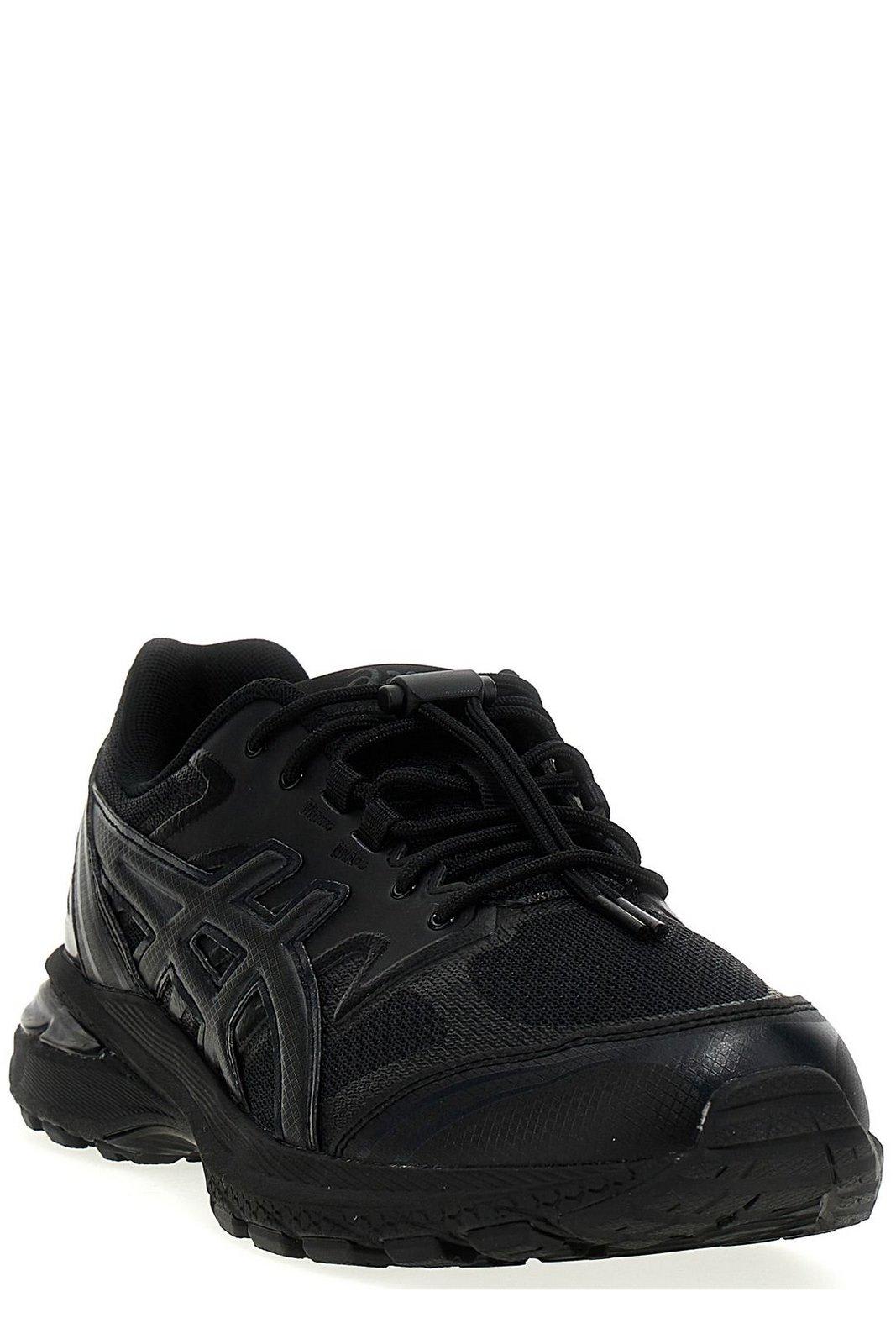 Shop Comme Des Garçons Shirt X Asics Knitted Lace-up Sneakers In Nero