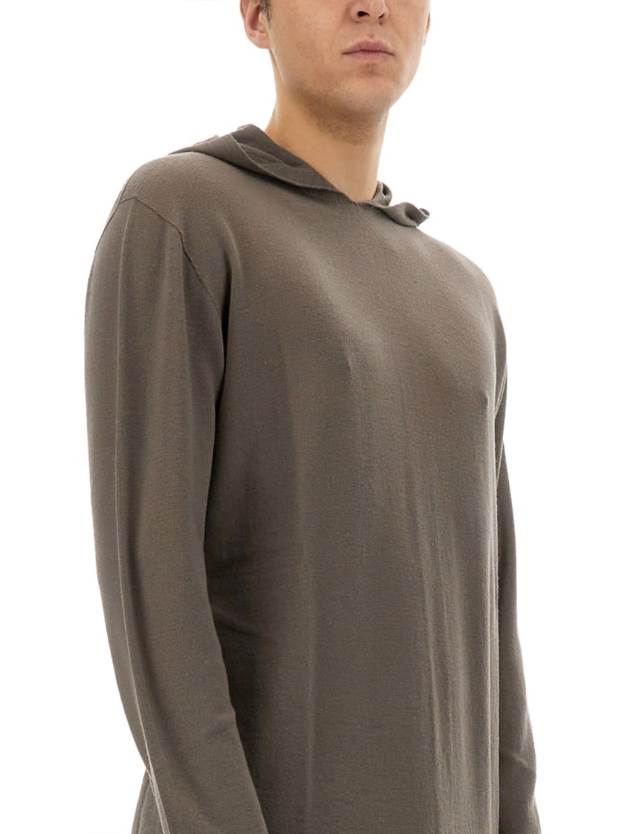 Rick Owens Wool Sweatshirt In Brown