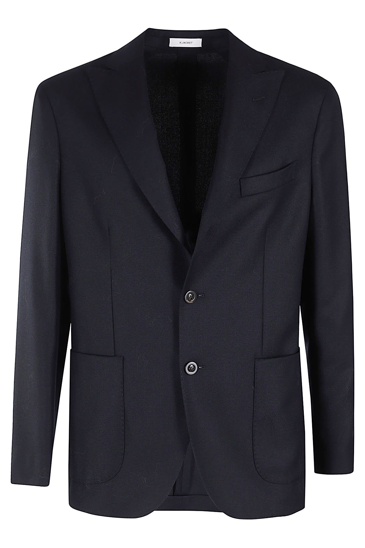 Boglioli Unlined Blue Virgin Wool Blazer With Classic Lapel In Blu