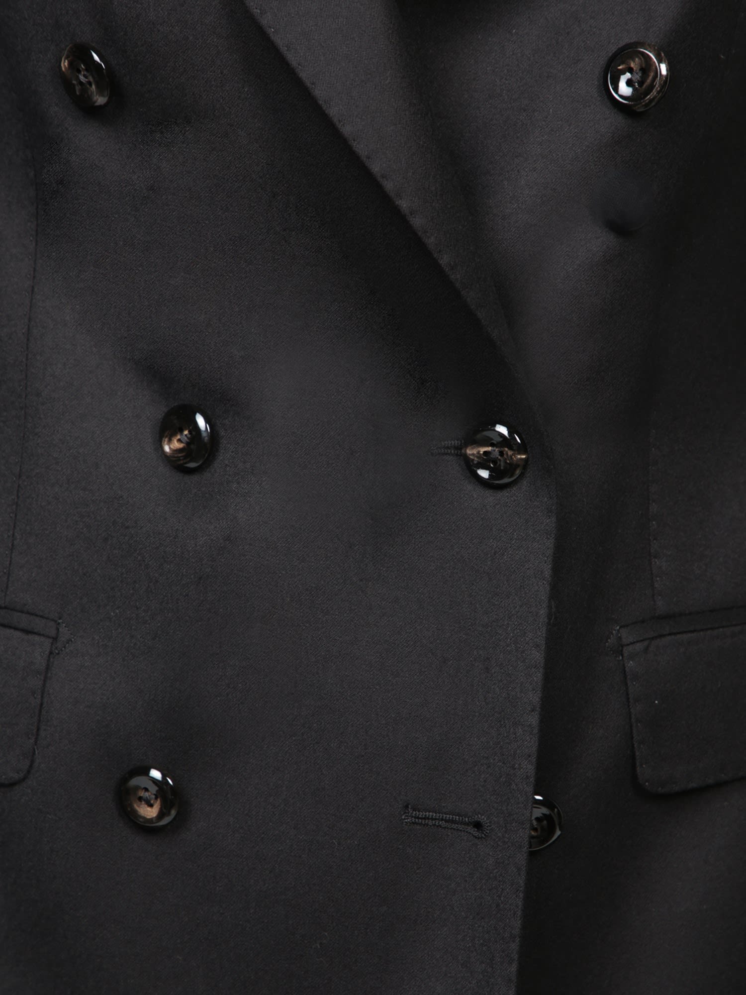 Tagliatore Parigi Wool Silk Black Jacket In Black
