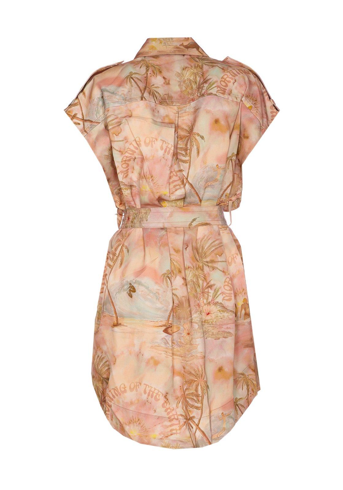 Zimmermann Illuminate Sleeveless Tunic Guava Morning