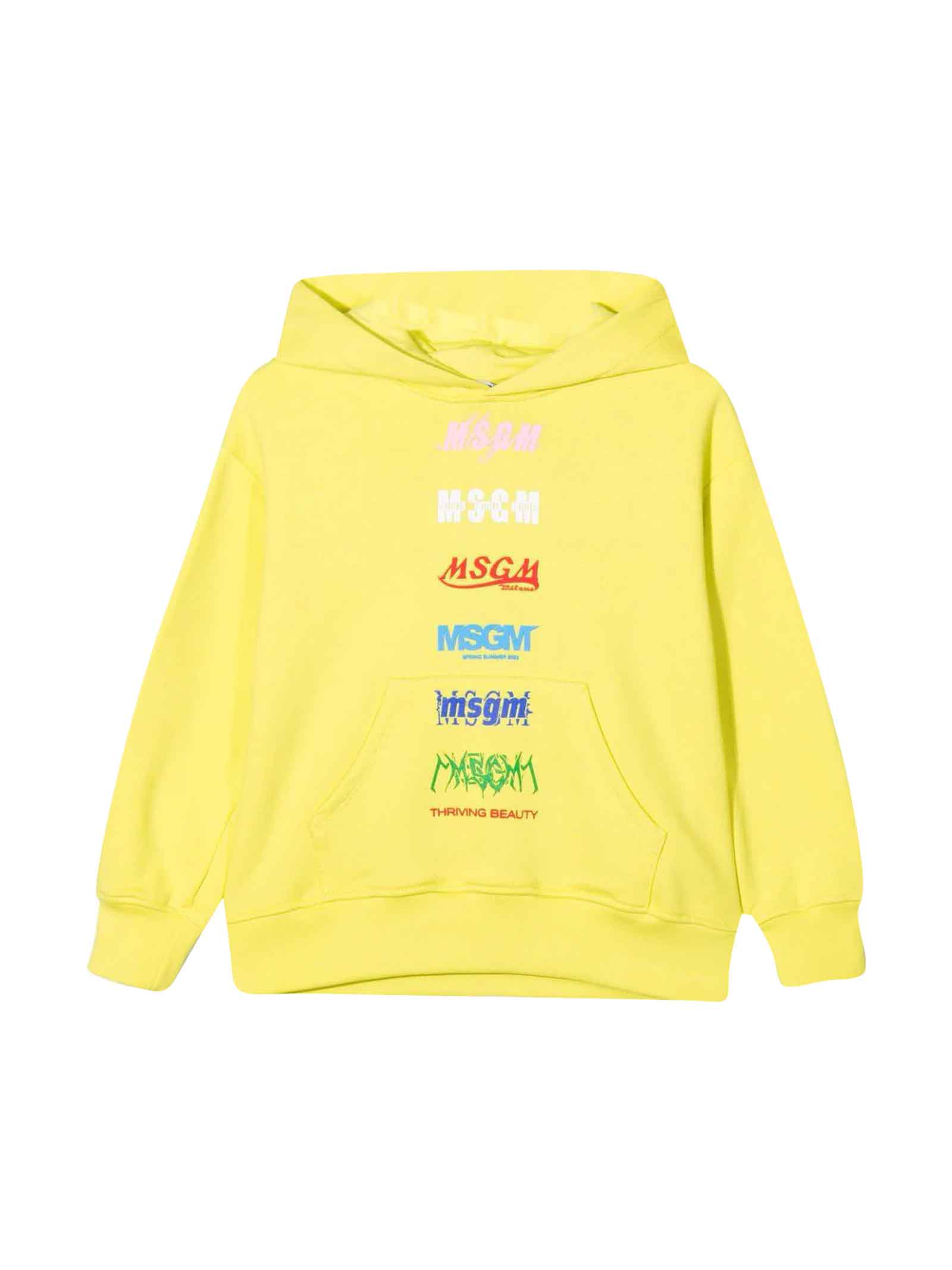 MSGM Yellow Sweatshirt Unisex