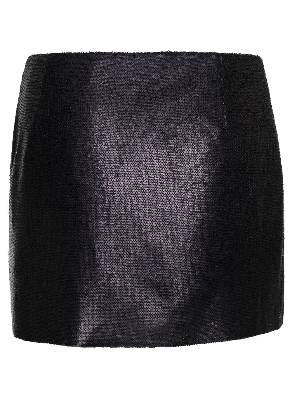 Shop Gauge81 Kailua Mini Black Skirt With All-over Micro Paillettes In Polyester Woman