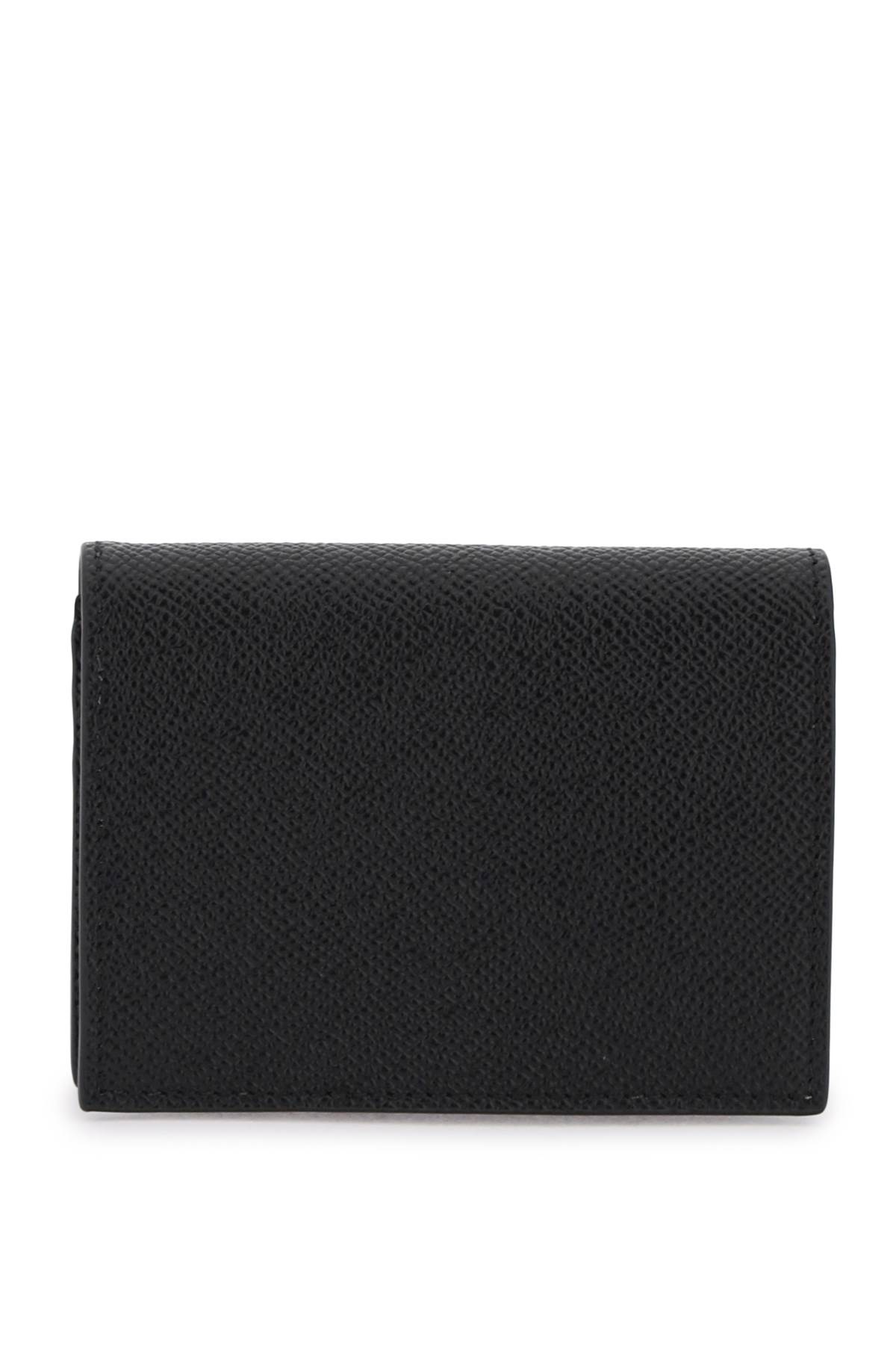 Dolce & Gabbana Black Leather Dauphine Card Holder In Black