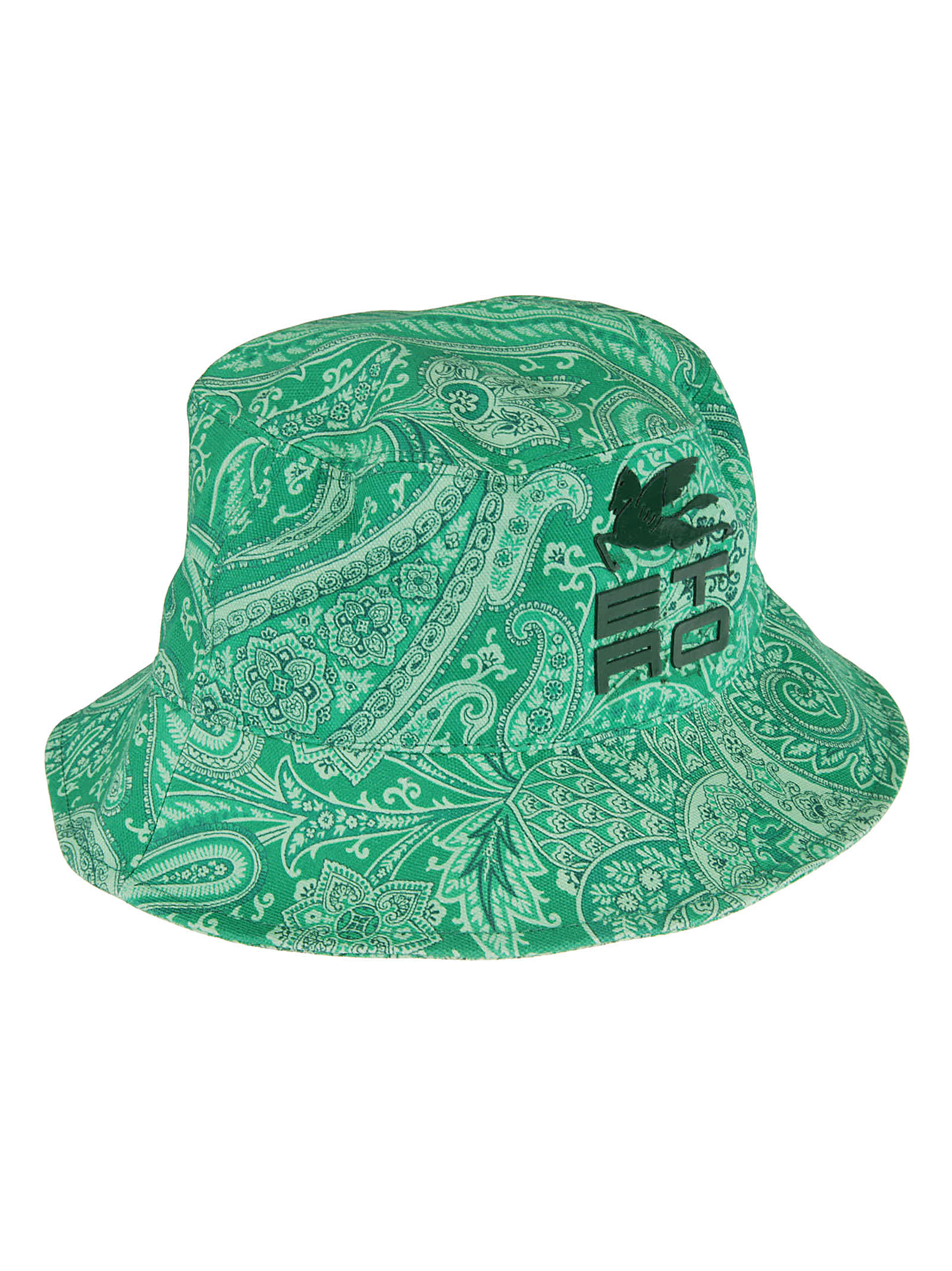 Etro Paisley Print Logo Embossed Bucket Hat