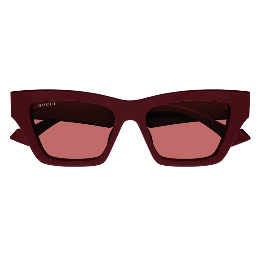 Gucci Gg1753s004 -burgundy-burgundy-brown In Brown