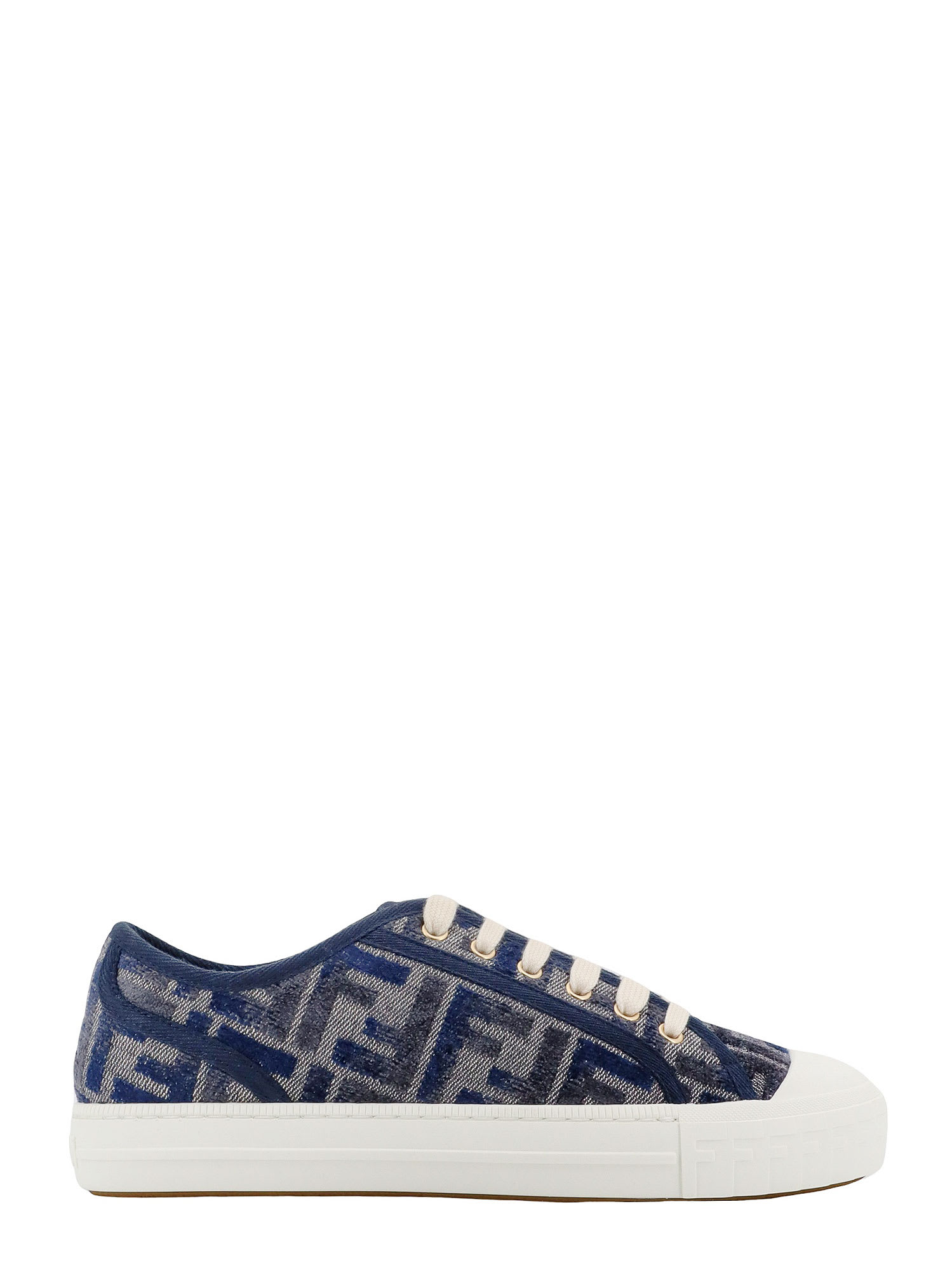 Shop Fendi Domino Sneakers In Blue