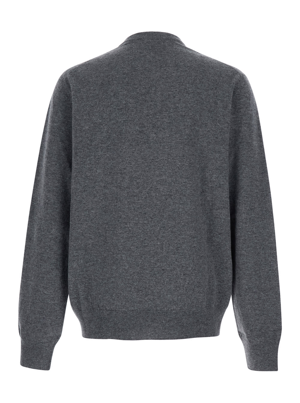 Dolce & Gabbana Grey Crewneck Logo Sweater In Gray