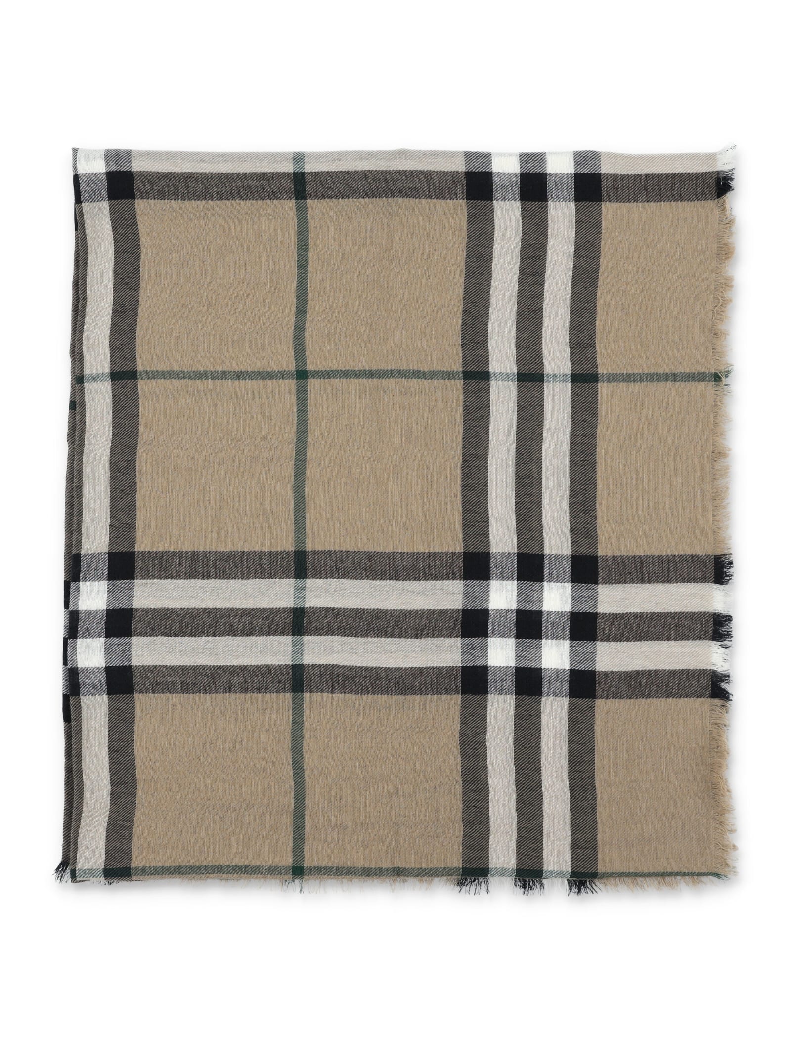 Shop Burberry Mu Giant Check Scarf In Linden