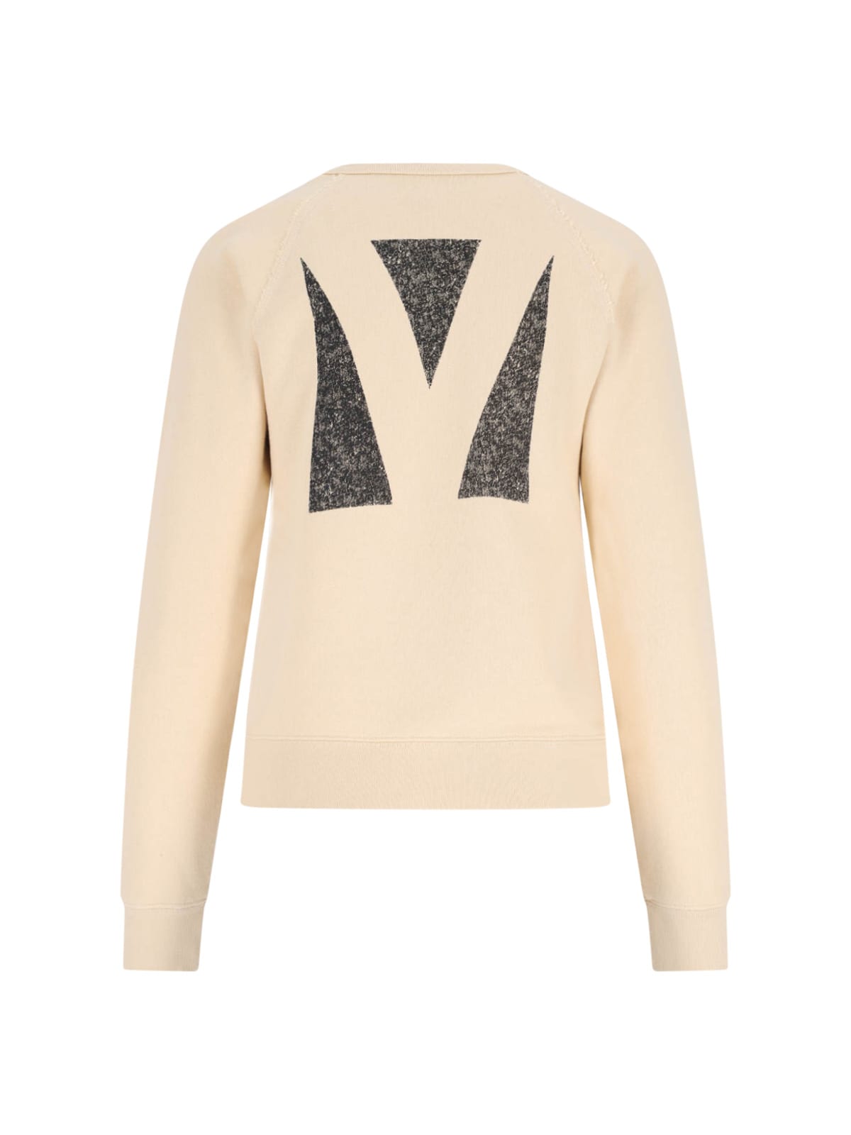 Valentino Graphic Print Cotton Sweatshirt With Raglan Sleeves In Neutral