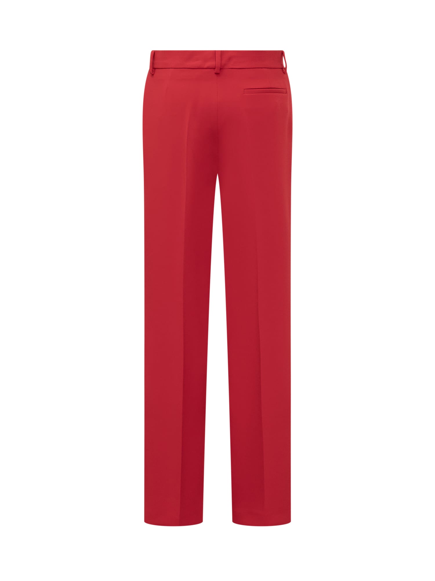 Shop Msgm Trousers In Red